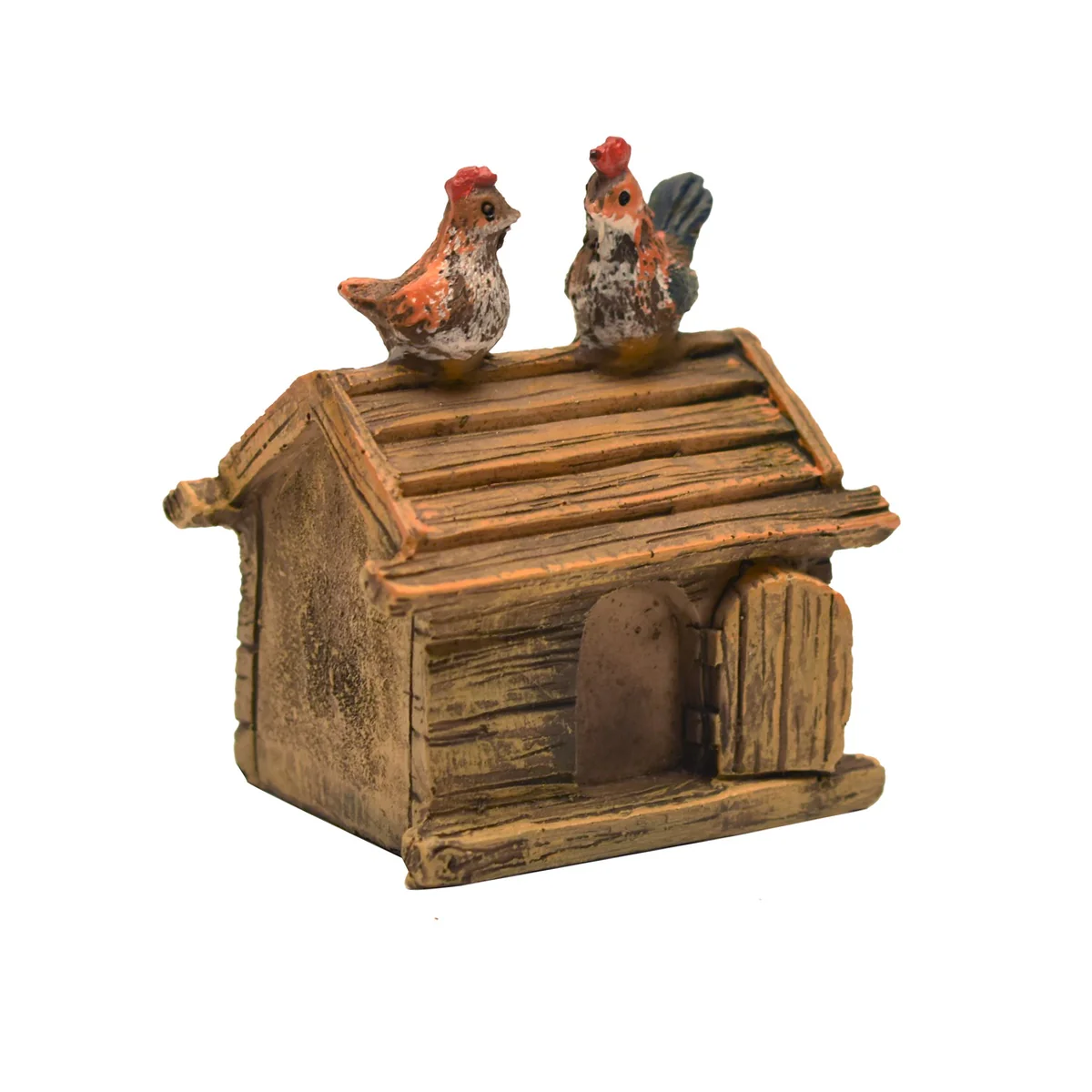 Fairy Garden Miniature Chicken Coop House Outdoor Pen Dollhouse Landscape Decor
