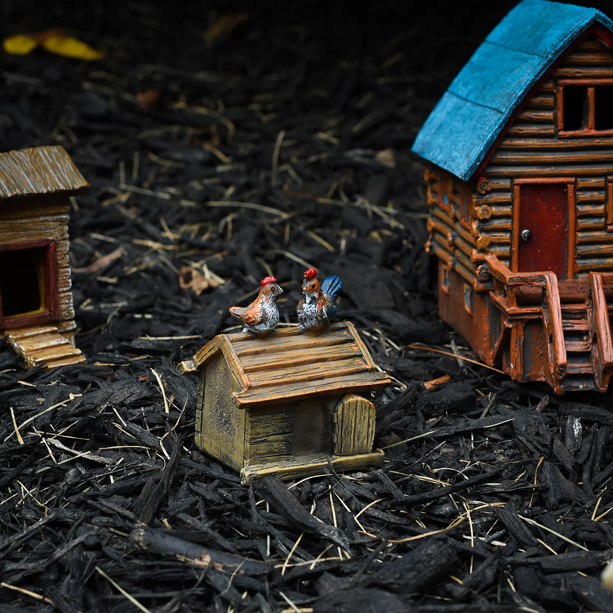 Fairy Garden Miniature Chicken Coop House Outdoor Pen Dollhouse Landscape Decor - Image 4