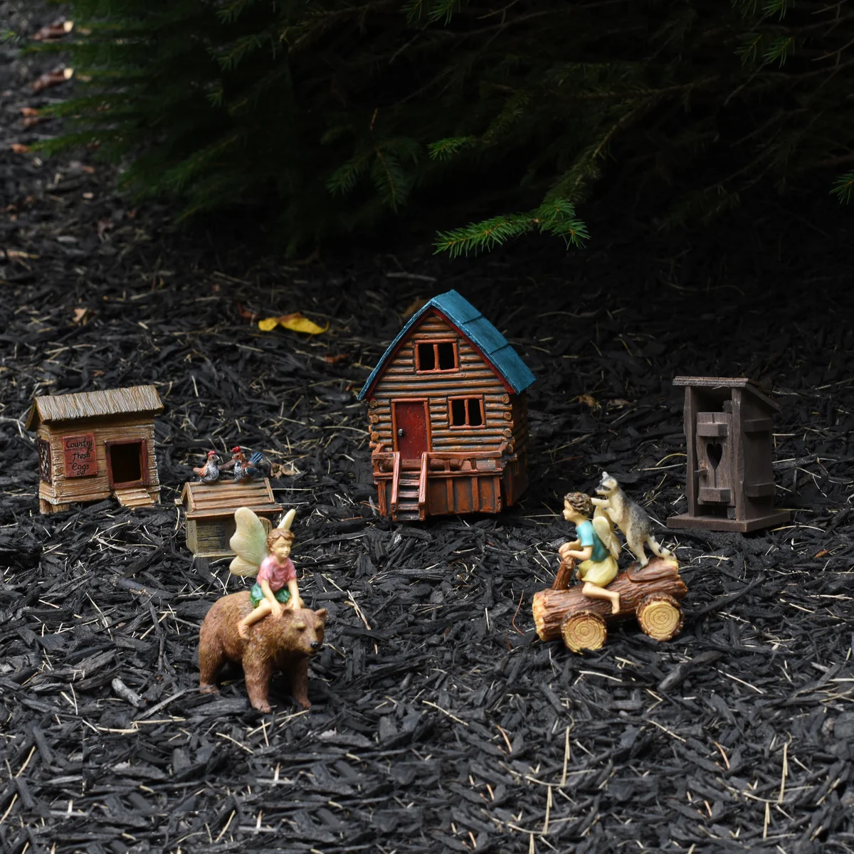 Fairy Garden Miniature Chicken Coop House Outdoor Pen Dollhouse Landscape Decor - Image 5