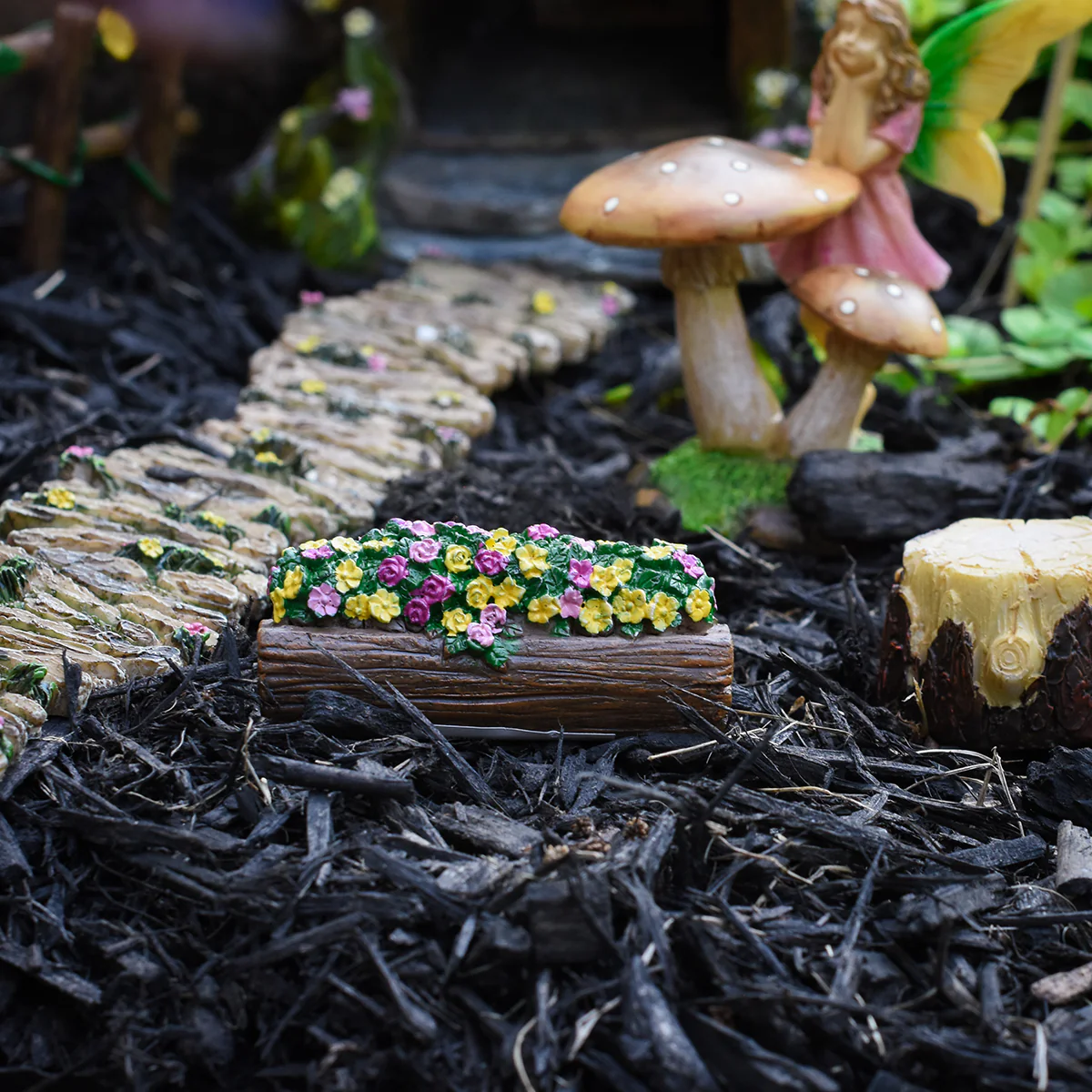 Fairy Garden Miniature Flower Planter Box Outdoor Pot Landscape Dollhouse Decor - Image 4