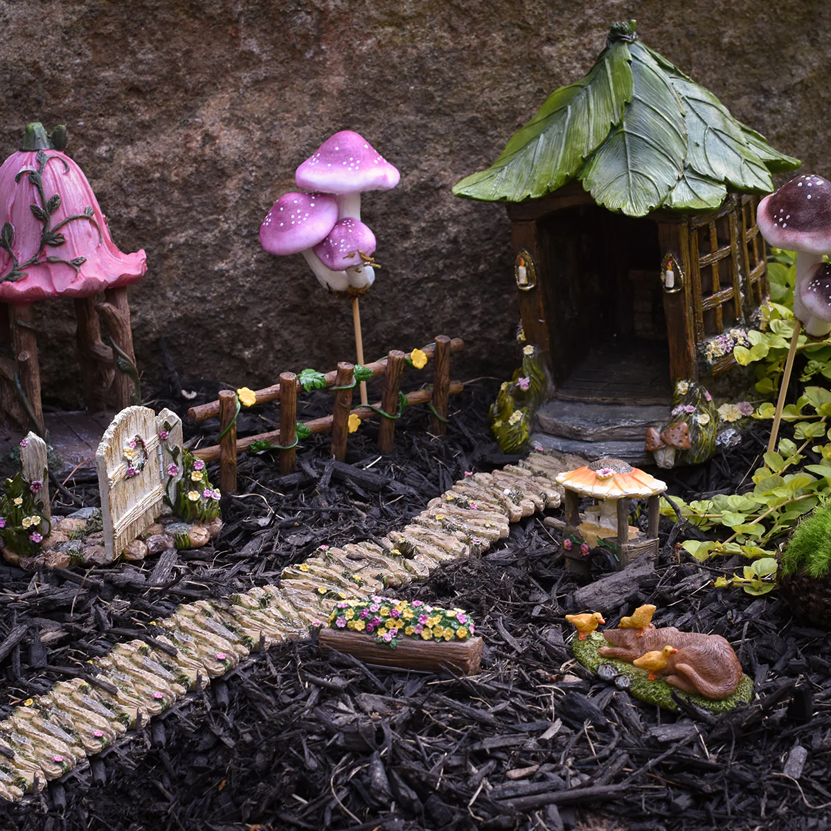 Fairy Garden Miniature Flower Planter Box Outdoor Pot Landscape Dollhouse Decor - Image 5