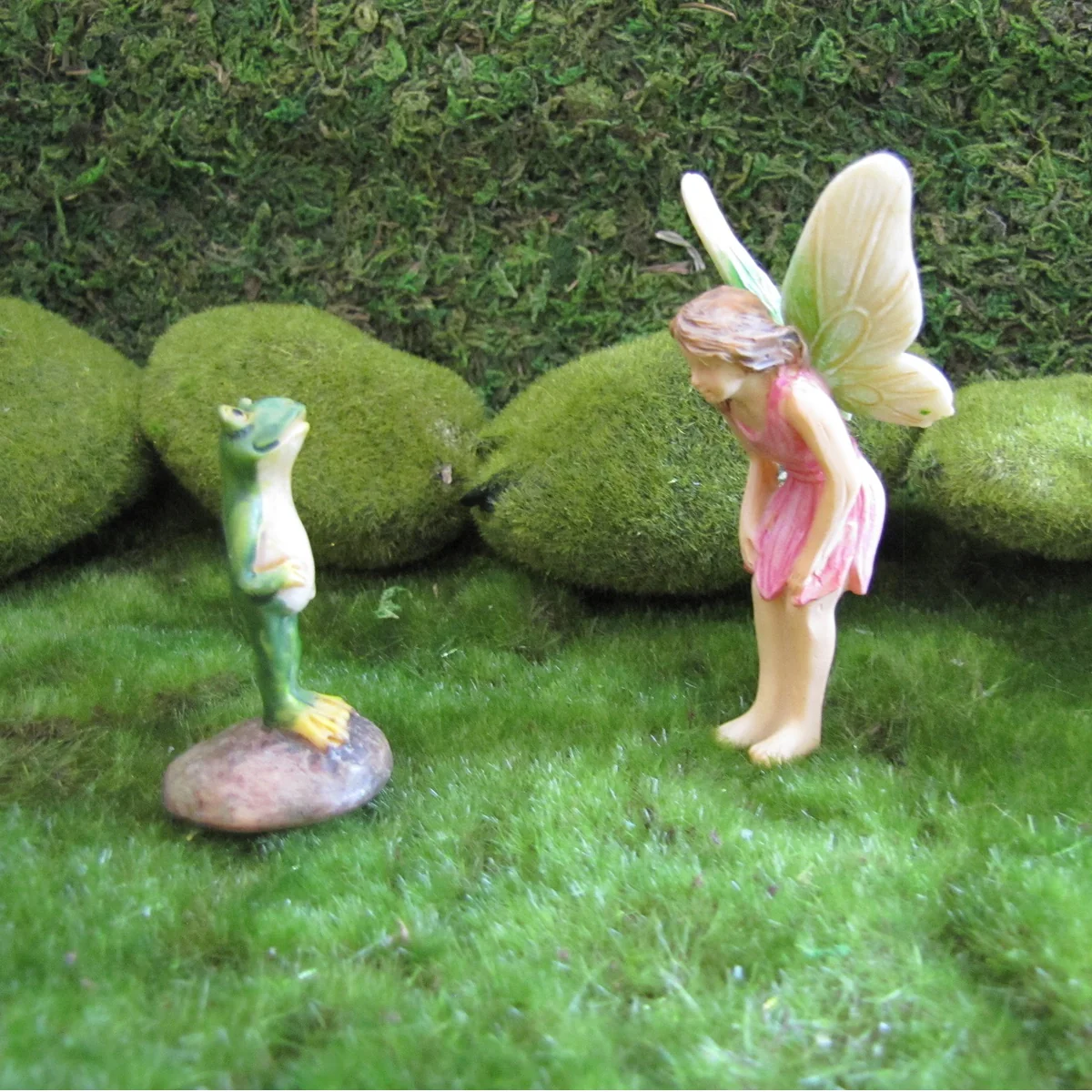 Fairy Princess Figurine Miniature Frog Garden Statue Dollhouse Decor Ornament - Image 3
