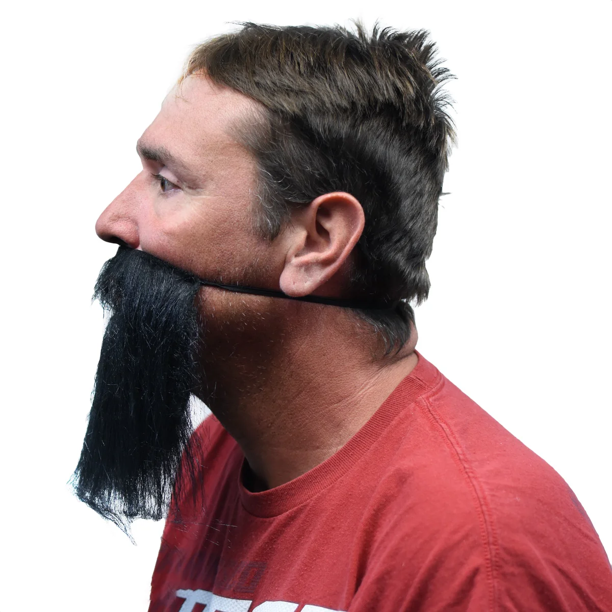 Fake Black Beard Mustache Facial Hair Halloween Costume Accessory Disguise Prop - Image 4