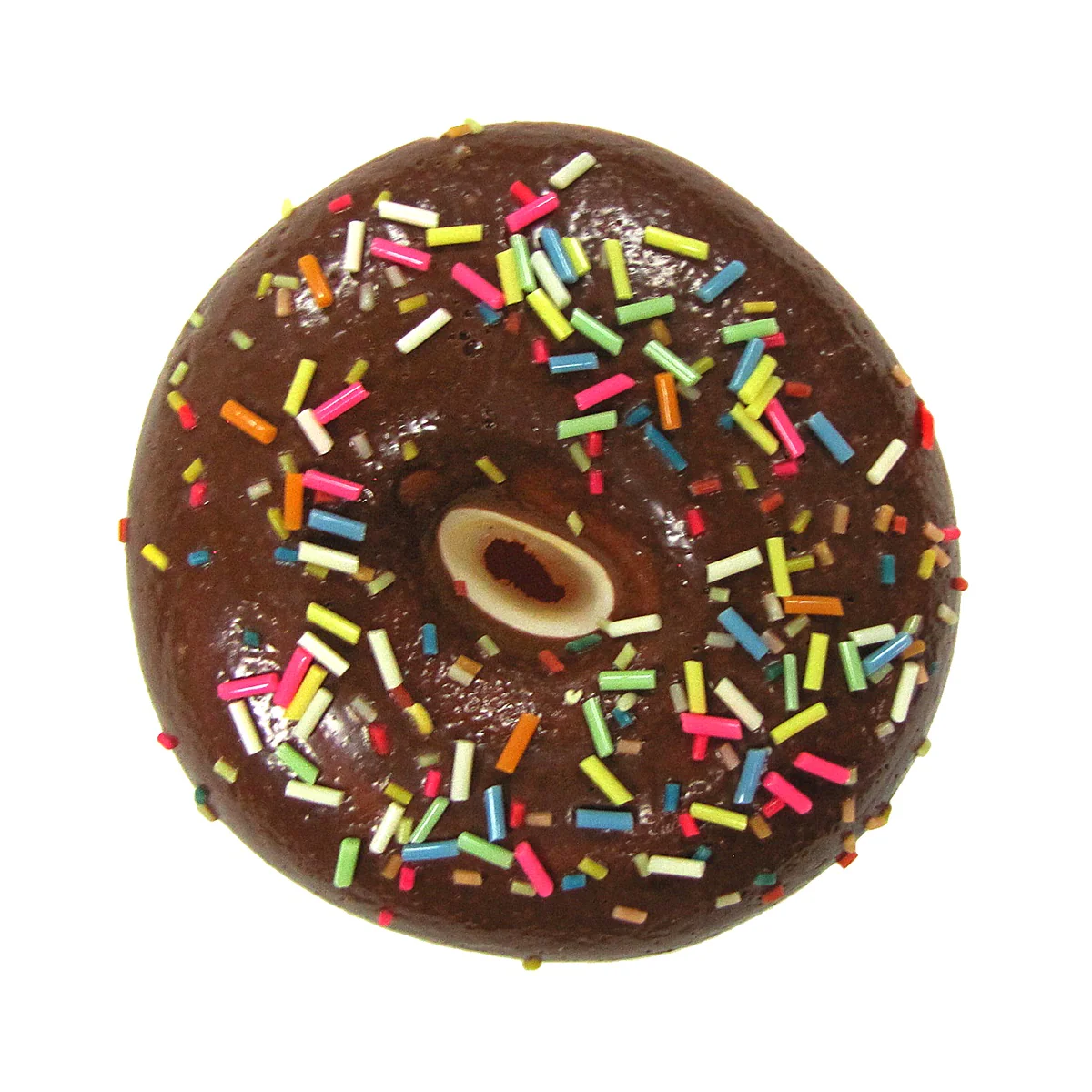 Fake Chocolate Donut Squish Stress Ball Toy Squeeze Foam Doughnut Prank Gag Gift - Image 2