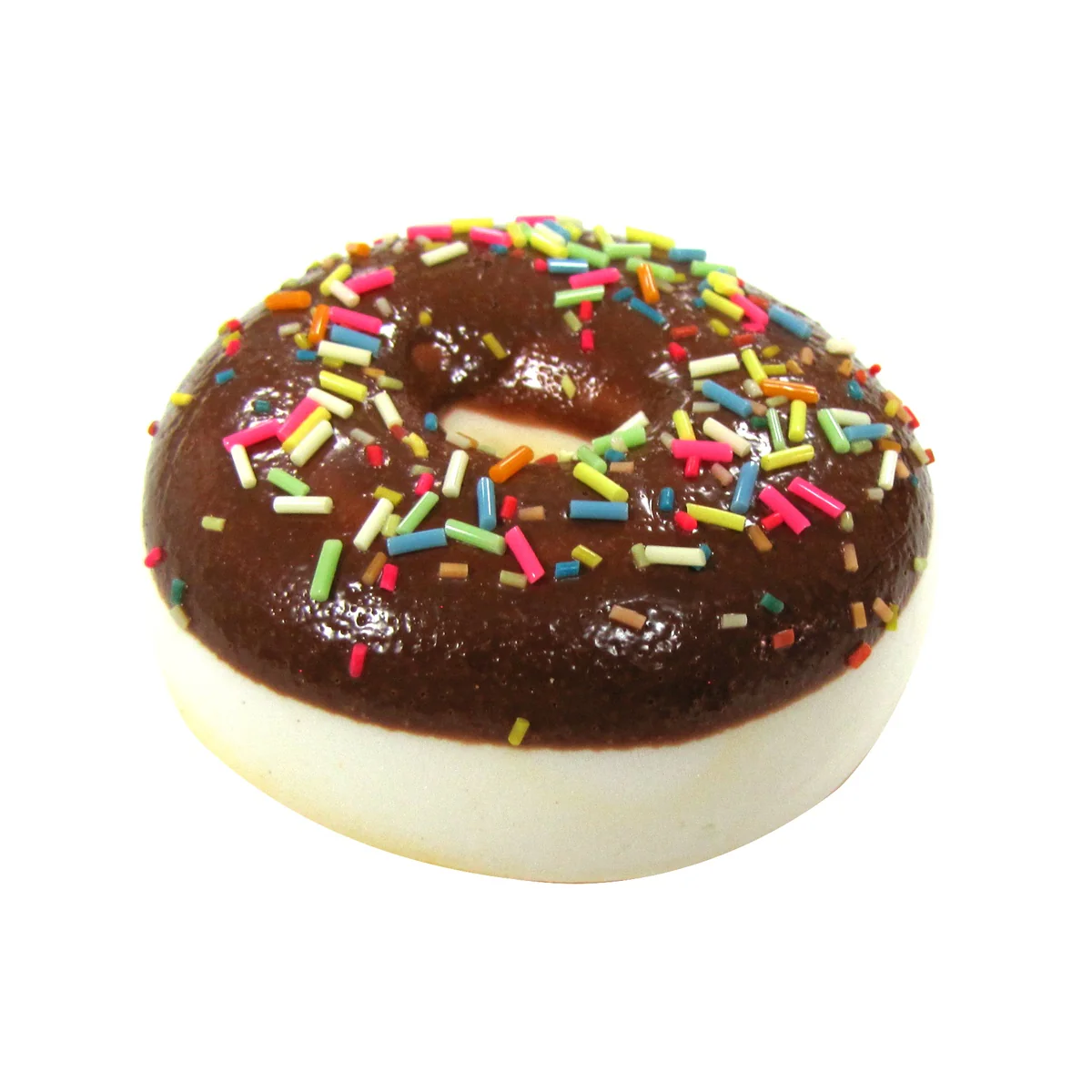 Fake Chocolate Donut Squish Stress Ball Toy Squeeze Foam Doughnut Prank Gag Gift - Image 3