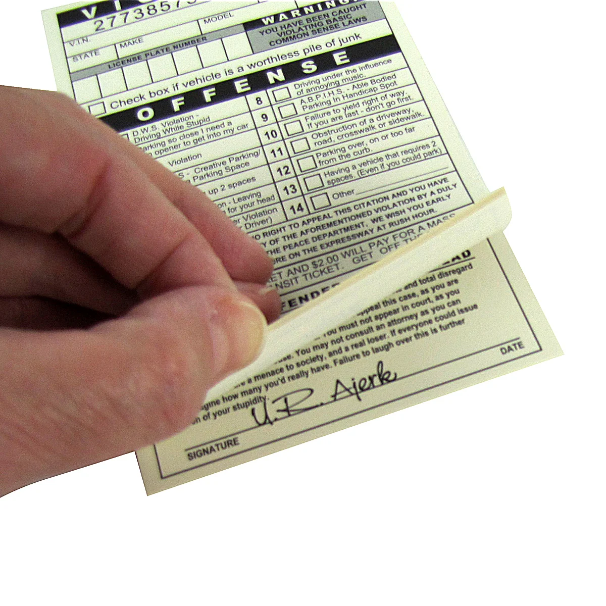 Fake Parking Ticket Funny Novelty Car Violation Prank Practical Joke Gag Gift - Image 3