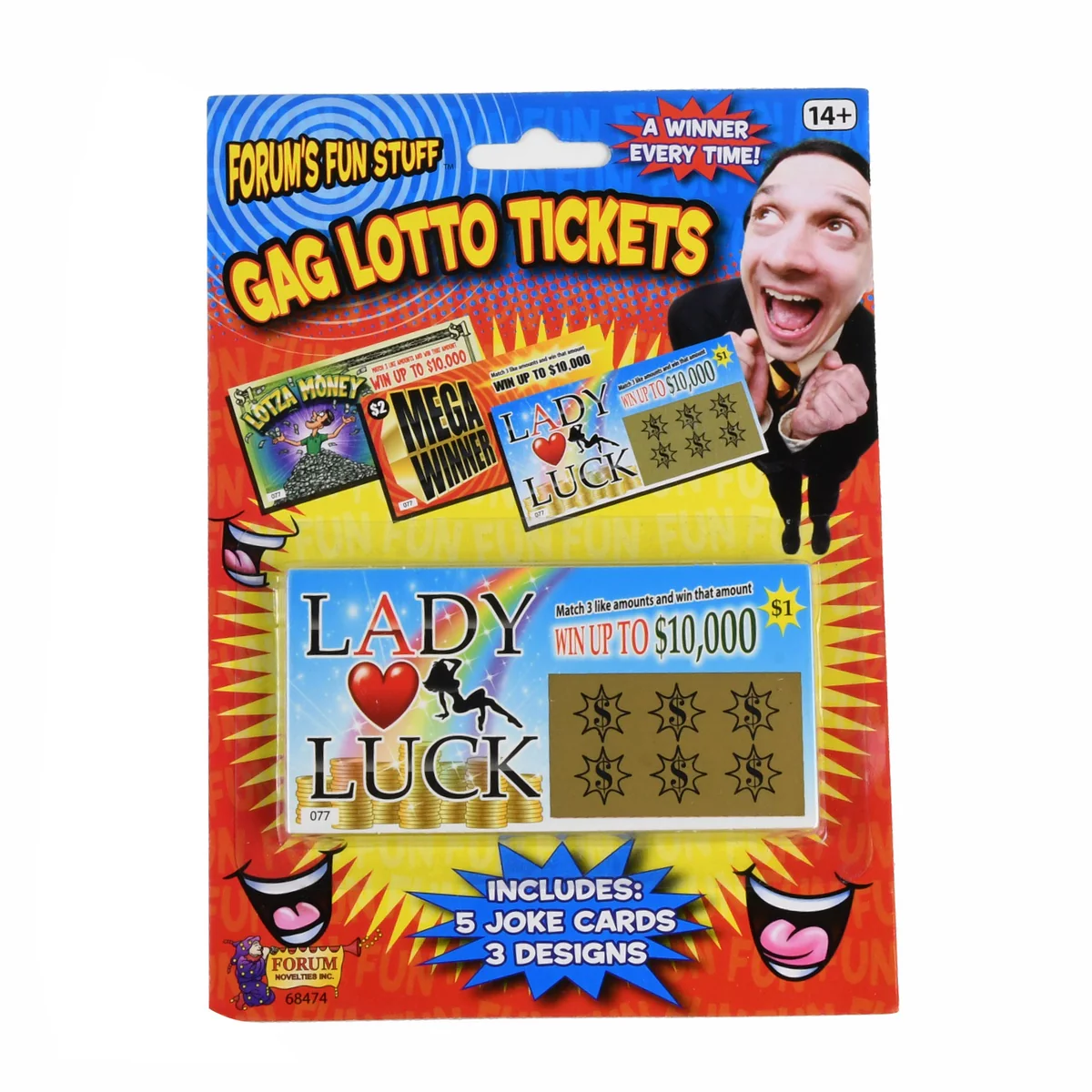 Fake Winner Lottery Ticket Gag Phony Winning Lotto Scratch Off Trick Prank Gift - Image 3