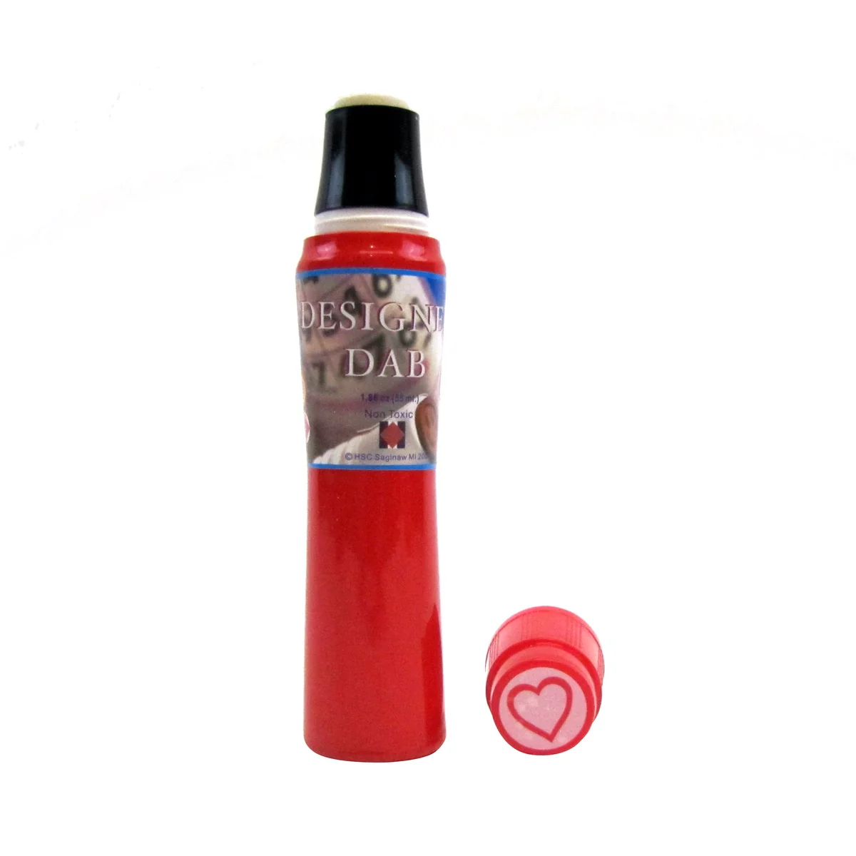 Fast Dry Red Heart Shaped Bingo Dauber Bright Ink Dot Art Vibrant Dabber Marker - Image 4