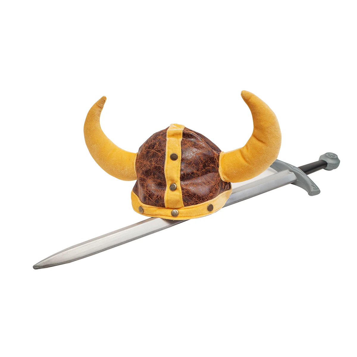 Faux Leather Horned Viking Helmet Hat Halloween Movie Cosplay Costume Accessory - Image 4