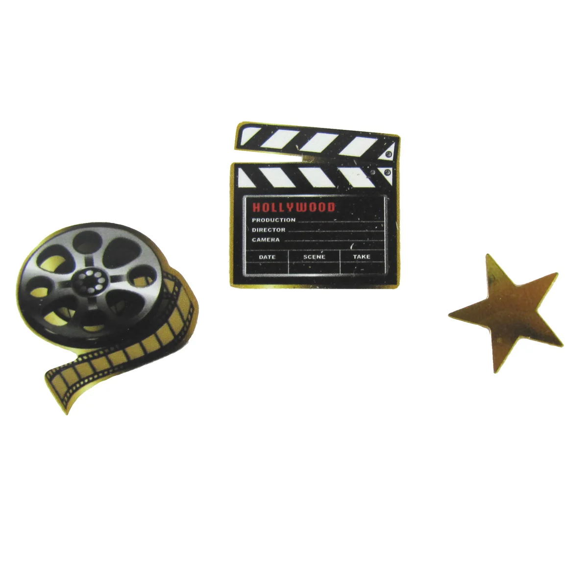 Film Reel Clapboard Birthday Table Confetti Hollywood Party Decor Star Supply - Image 2