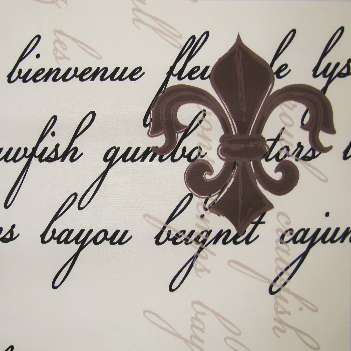 Fleur De Li Fabric Shower Curtain Bathroom Accessories French Country Home Decor - Image 2