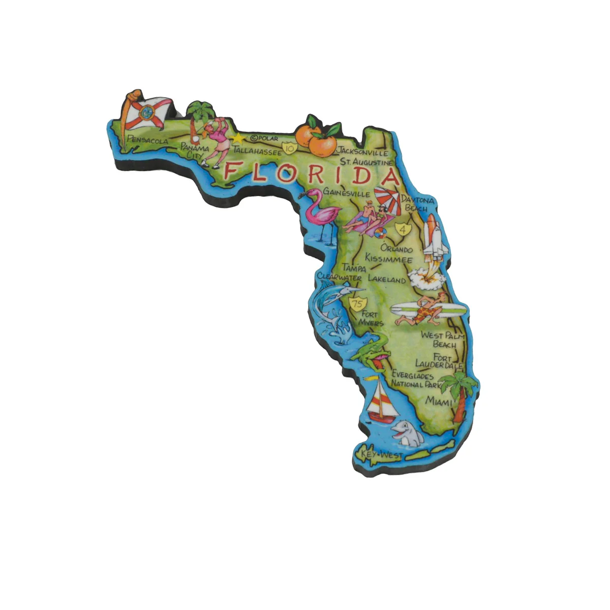 Florida State Jumbo Fridge Magnet Big Artwood Refrigerator Travel Souvenir Gift