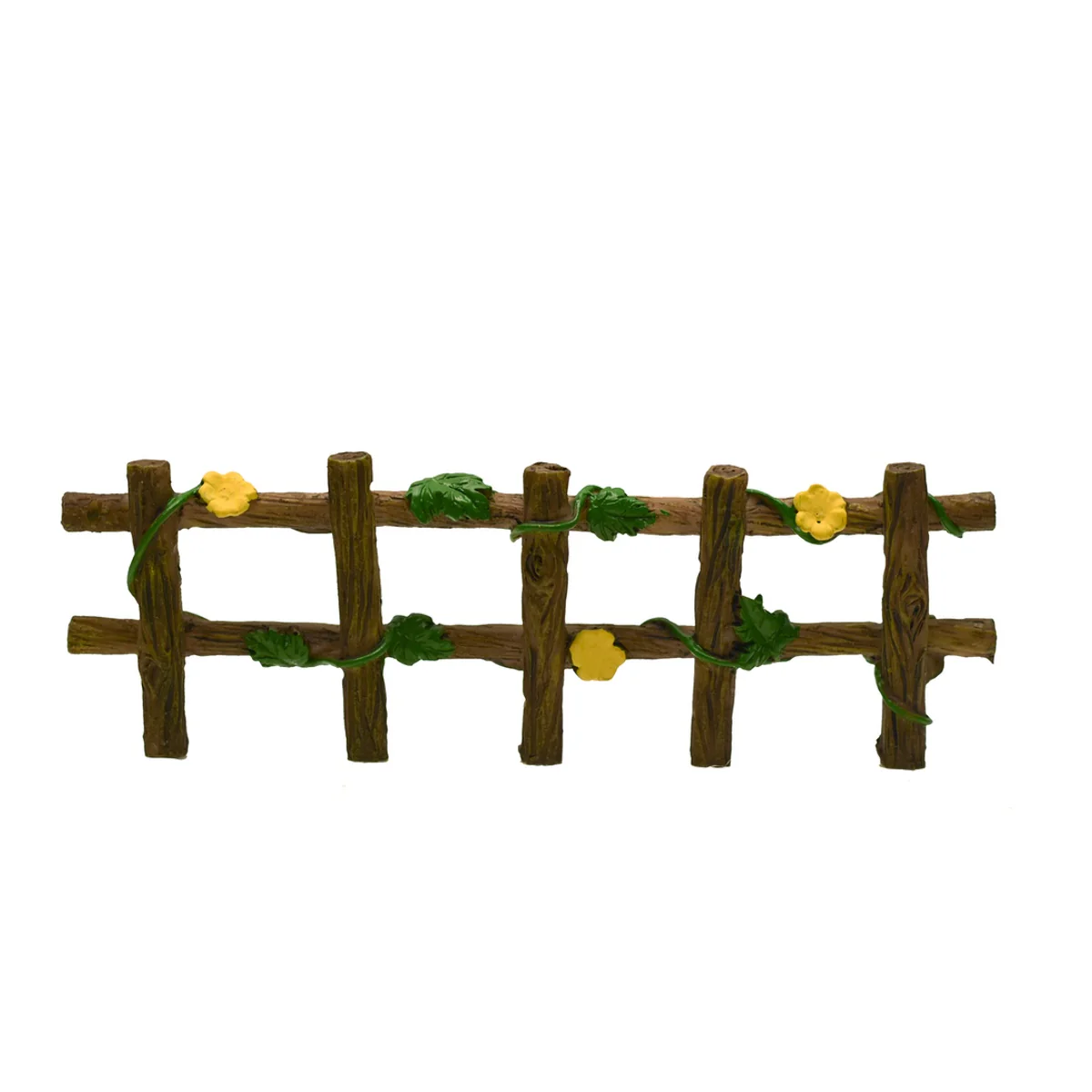 Flower Ivy Wooden Fence Miniature Outdoor Fairy Garden Dollhouse Landscape Decor