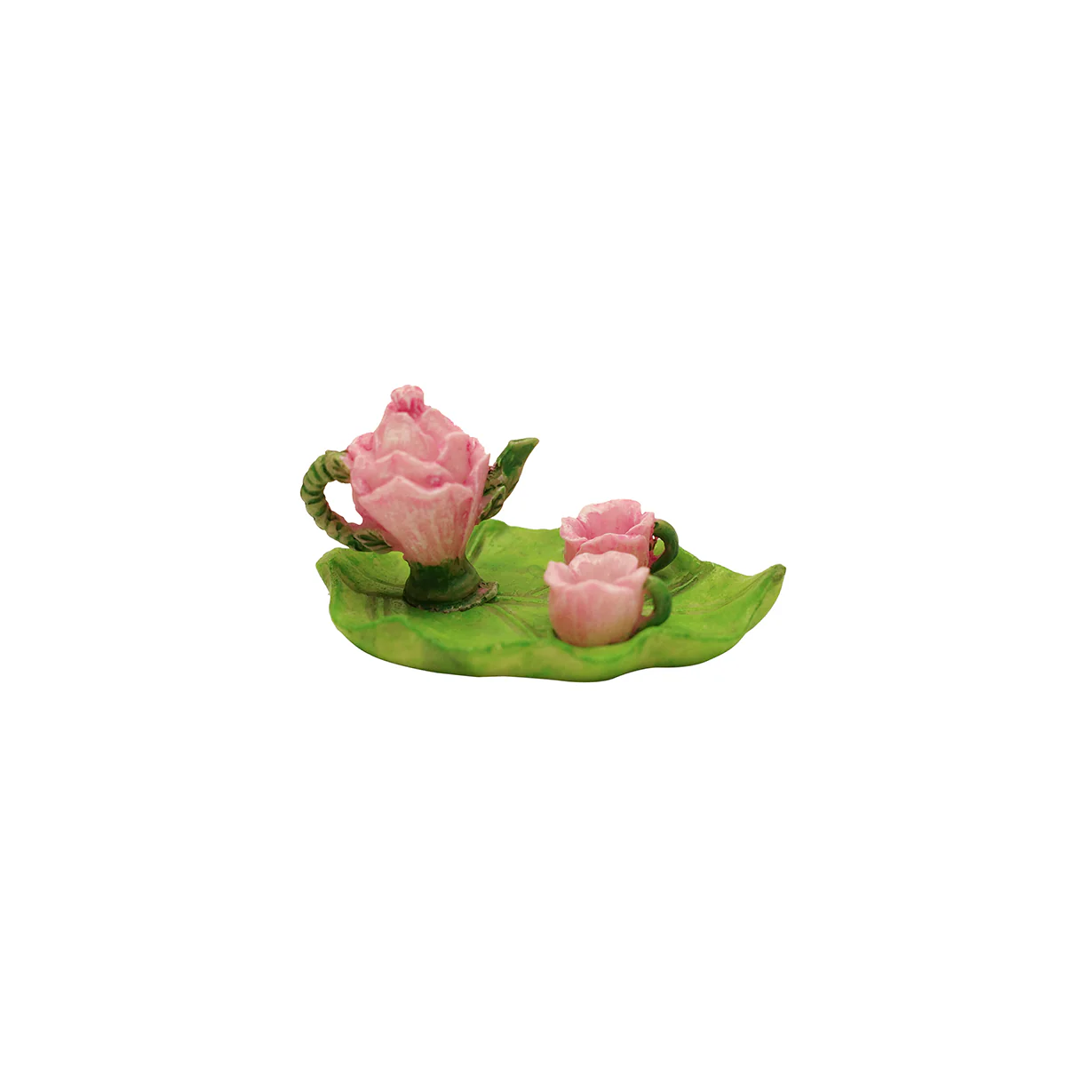Flower Pot Tea Set Miniature Fairy Garden Dollhouse Decor Outdoor Yard Accessory - Image 2