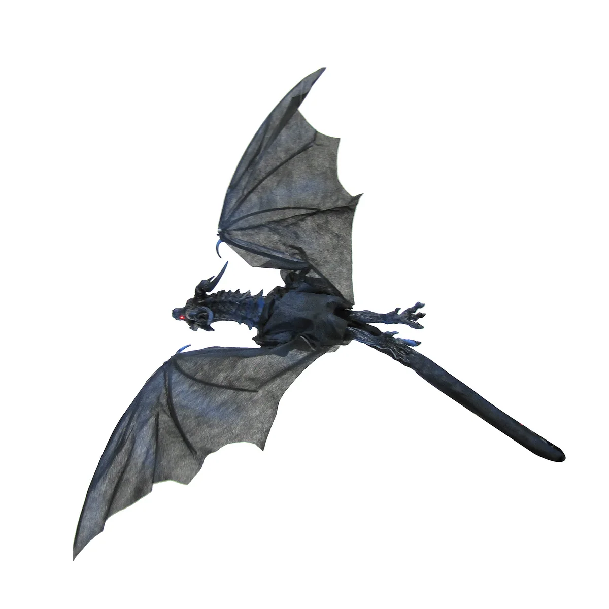 Flying Blue Wing Red Eye Dragon Animated Haunted House Prop Hang Halloween Decor - Image 4