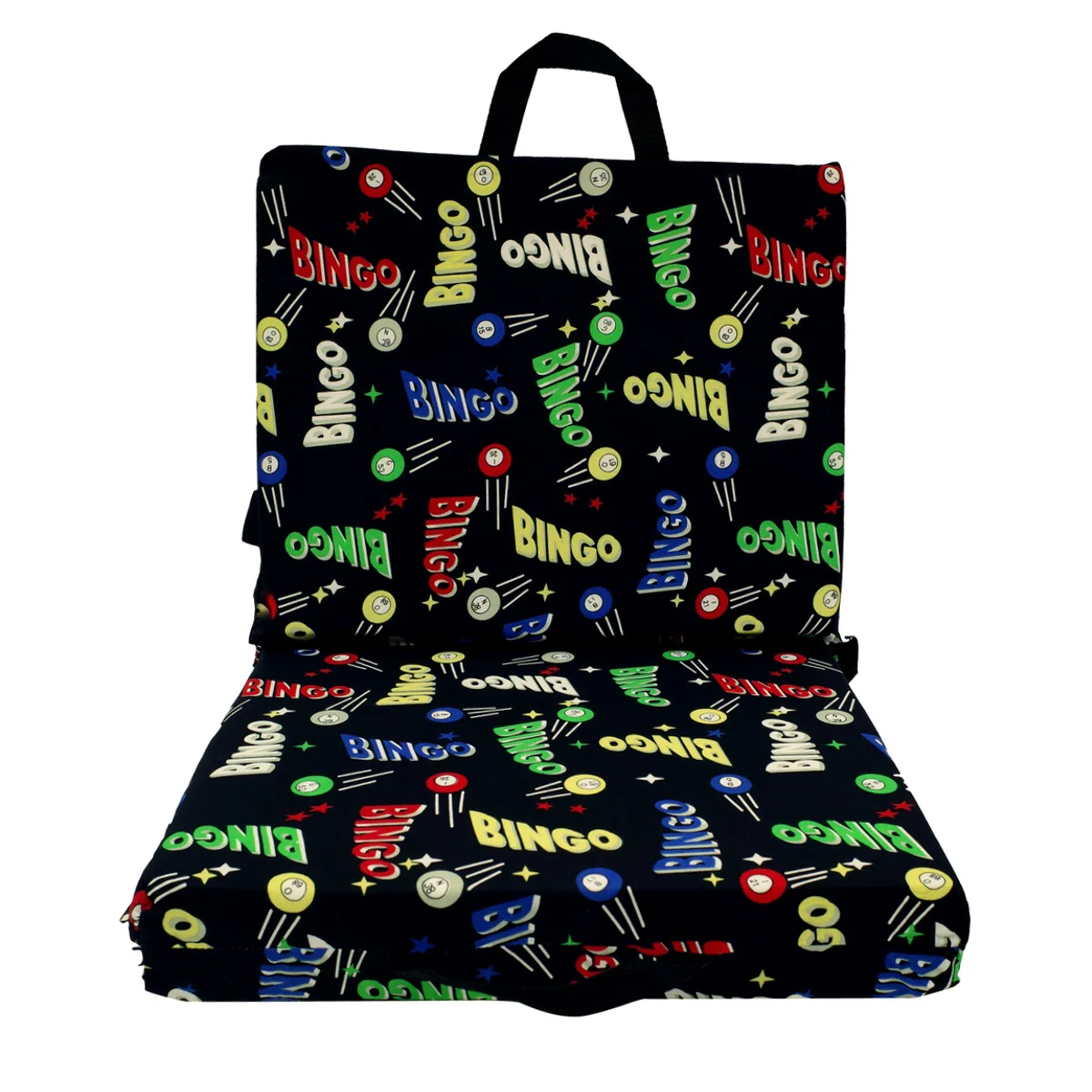 Foam Patterned Bingo Game Seat Fold Double Office Chair Cushion Back Support Pad