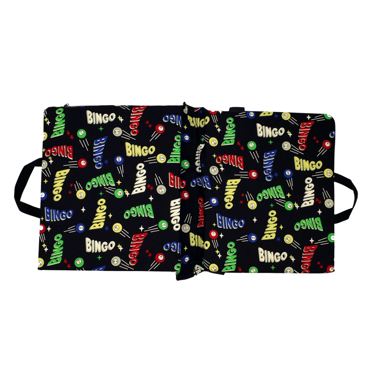 Foam Patterned Bingo Game Seat Fold Double Office Chair Cushion Back Support Pad - Image 2