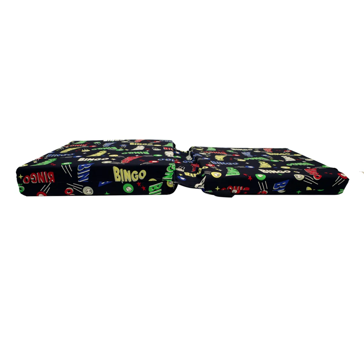 Foam Patterned Bingo Game Seat Fold Double Office Chair Cushion Back Support Pad - Image 3