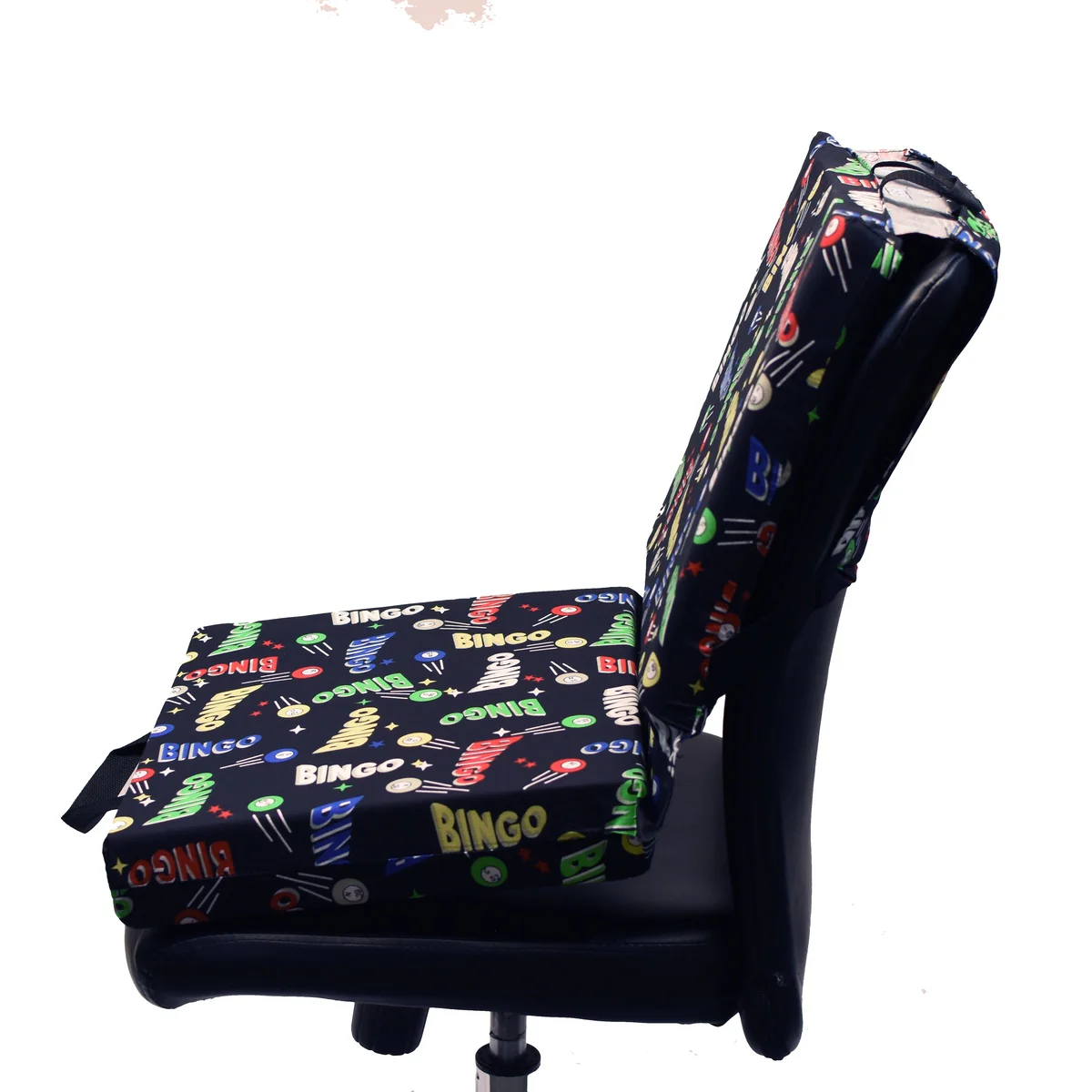 Foam Patterned Bingo Game Seat Fold Double Office Chair Cushion Back Support Pad - Image 6