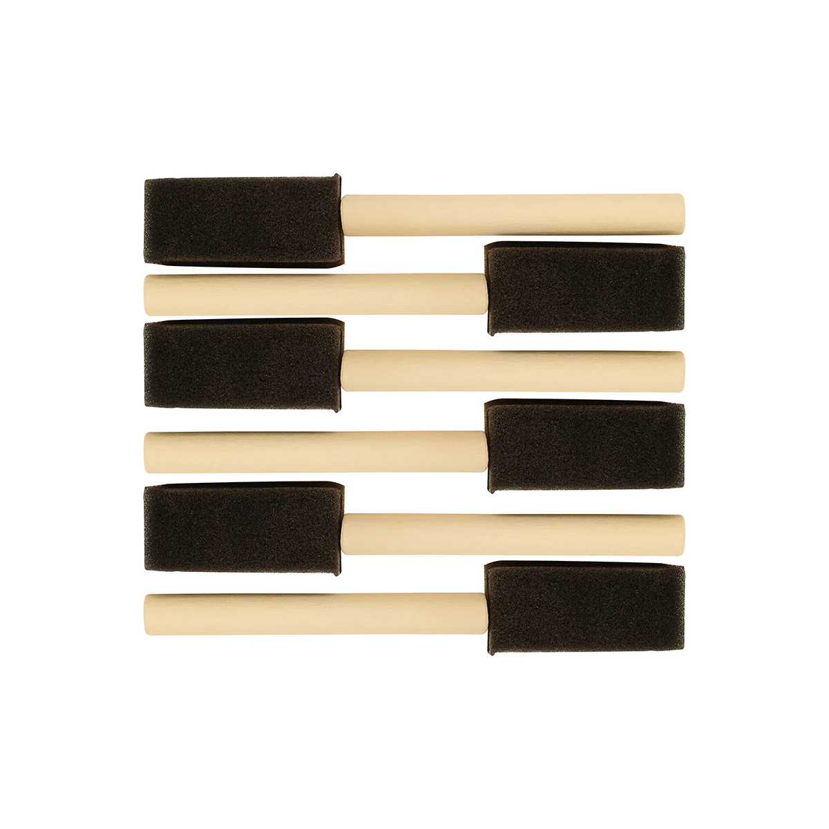 Foam Sponge Paint Brushes Small Wooden Handle Brush Art Craft Painting Supplies - Image 2