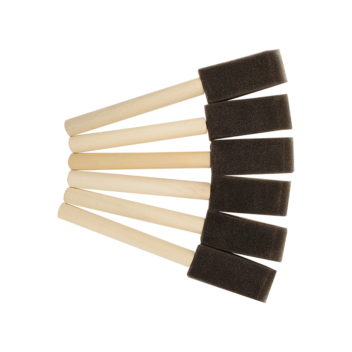 Foam Sponge Paint Brushes Small Wooden Handle Brush Art Craft Painting Supplies - Image 3