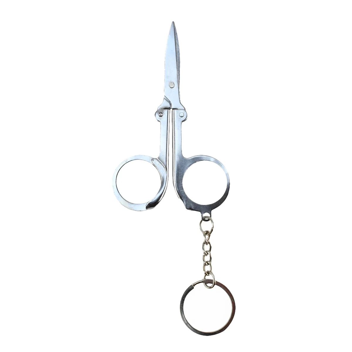Folding Keychain Scissors Travel Emergency Car Key Chain Pocket Survival Cutter - Image 2