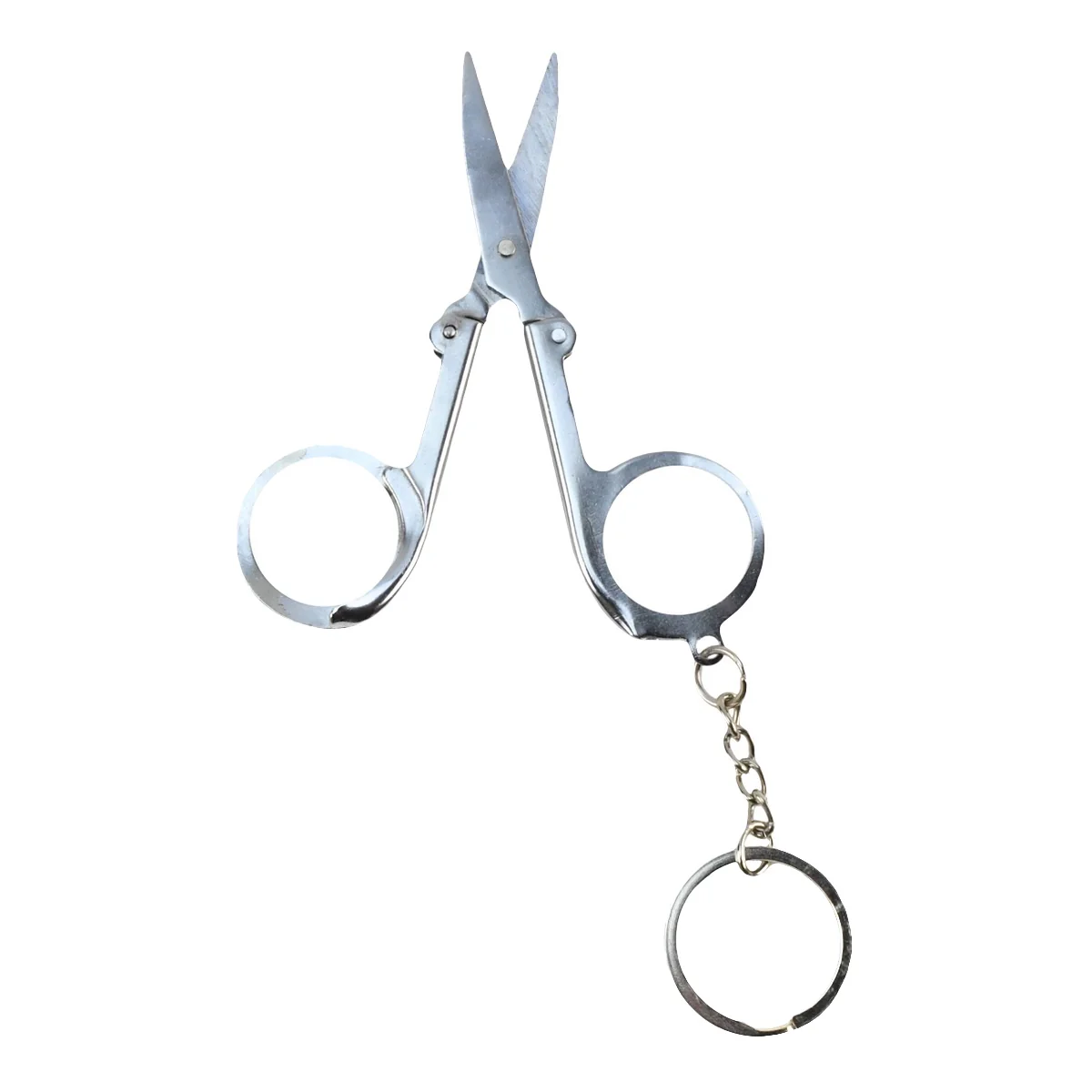 Folding Keychain Scissors Travel Emergency Car Key Chain Pocket Survival Cutter - Image 3
