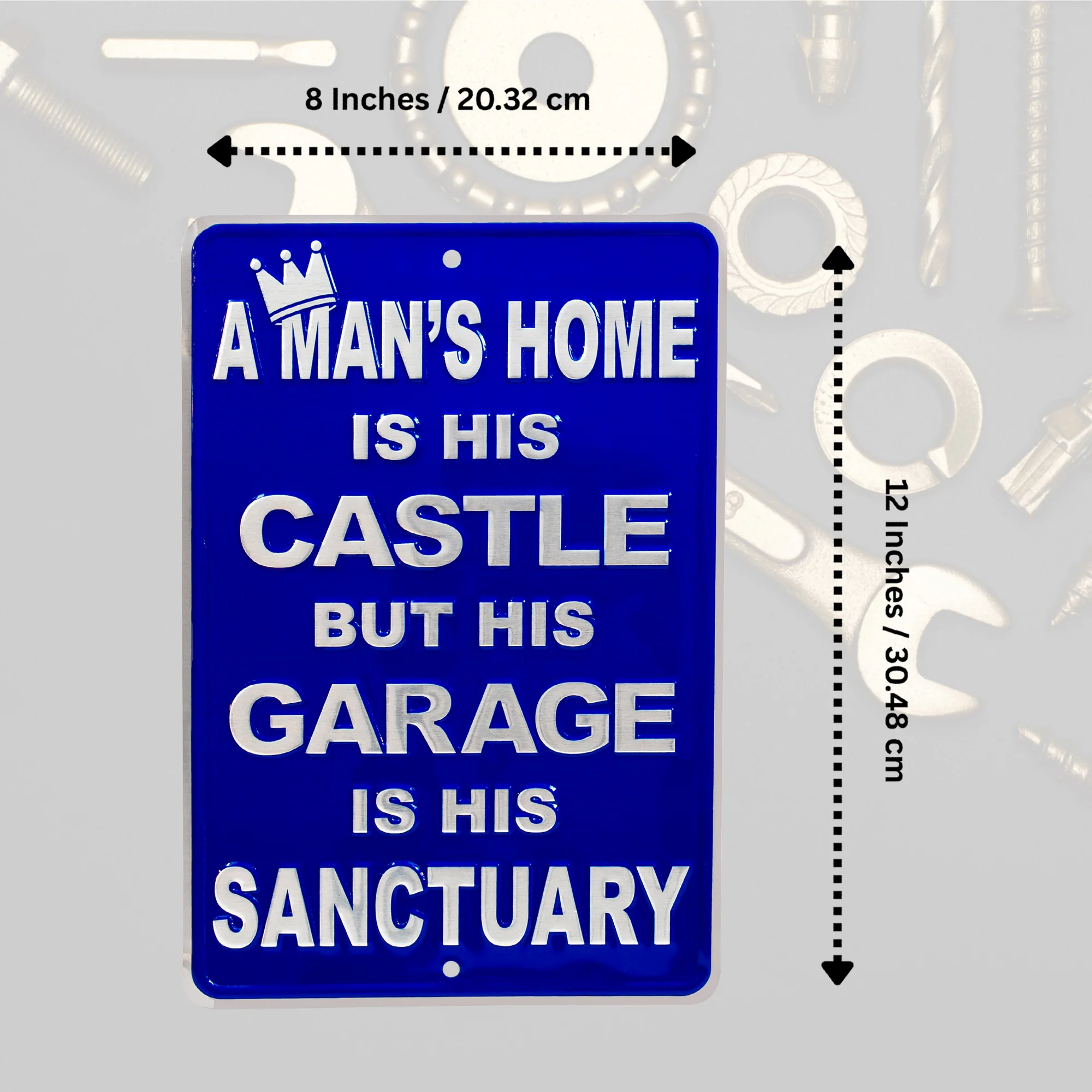 Funny A Mans Garage Is His Sanctuary Metal Sign Car Wall Art Man Cave Room Decor - Image 5