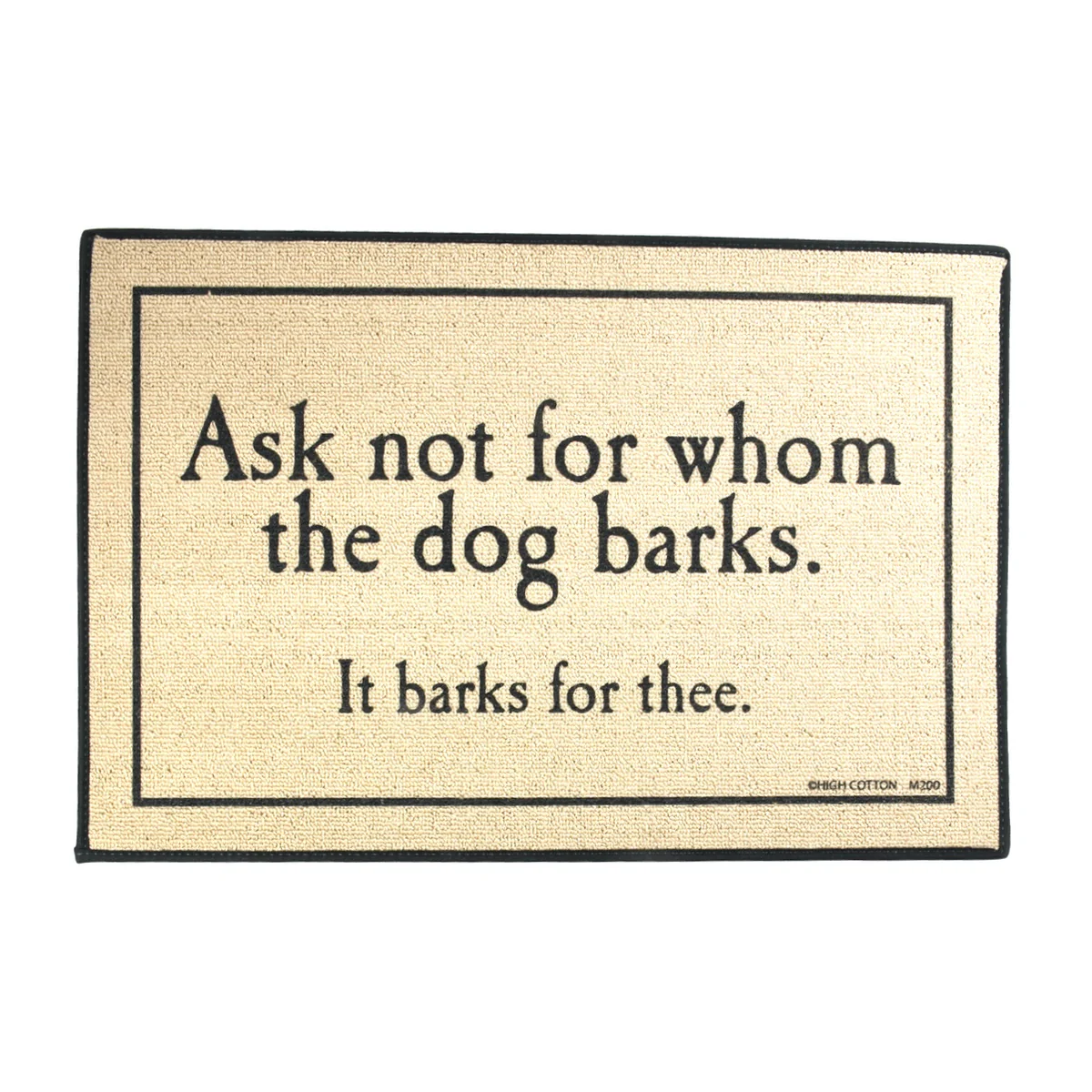 Funny Ask Not Whom Dog Barks Welcome Mat Indoor Outdoor Door Floor Rug Doormat