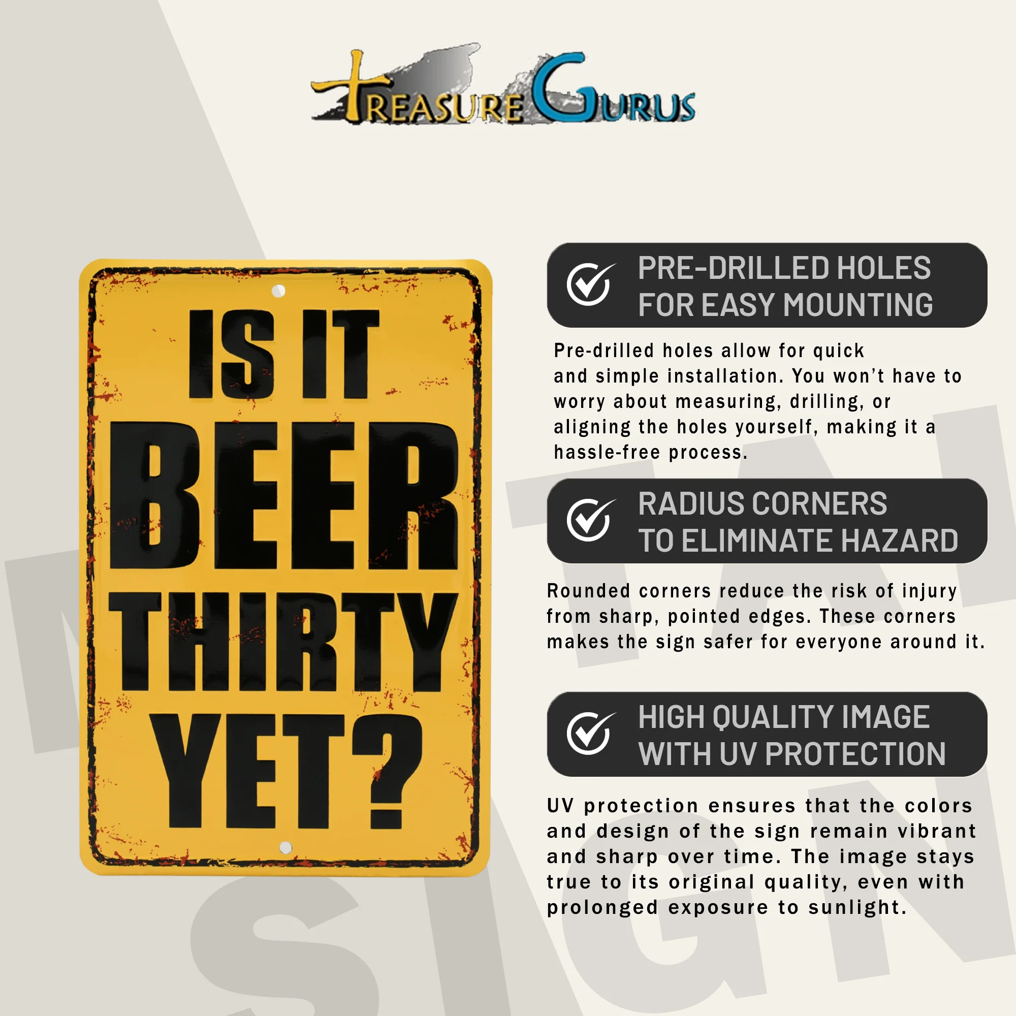 Funny Beer 30 Metal Wall Sign Man Cave Bar or Garage Basement Home Bar Decor - Image 3