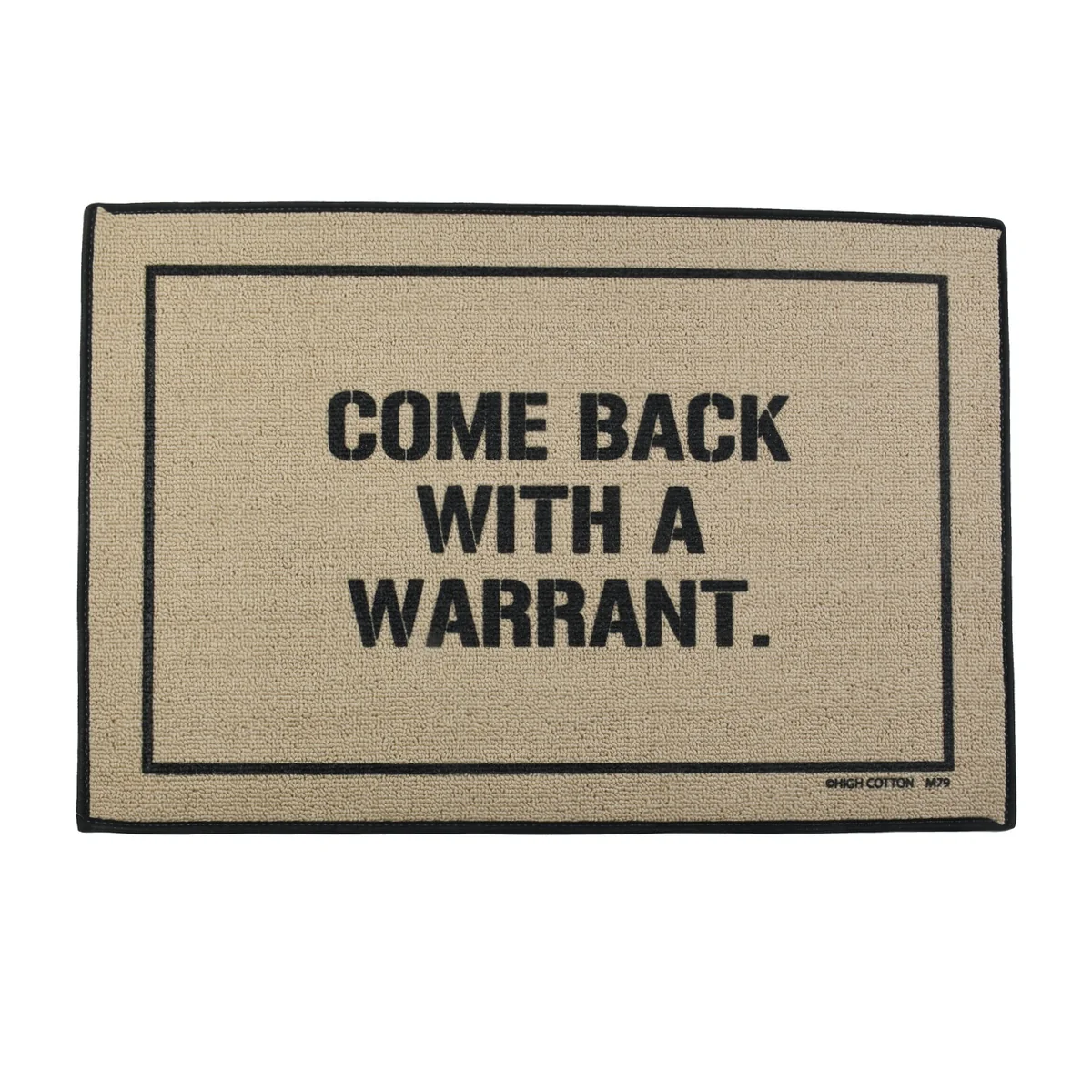 Funny Come Back Warrant Tan Welcome Doormat Outdoor Floor Rug Entrance Door Mat