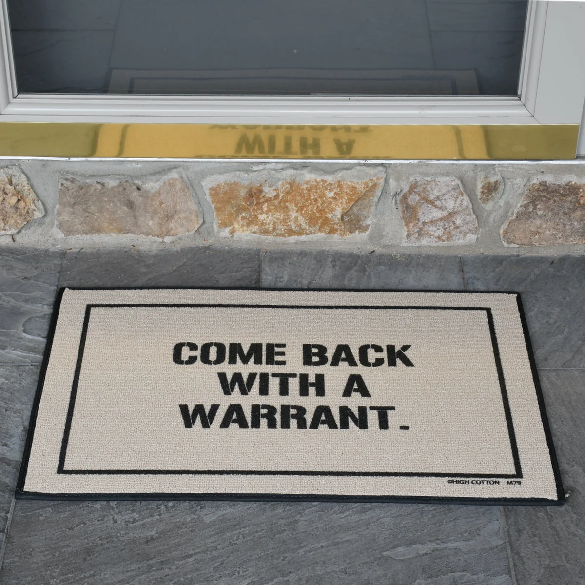 Funny Come Back Warrant Tan Welcome Doormat Outdoor Floor Rug Entrance Door Mat - Image 3