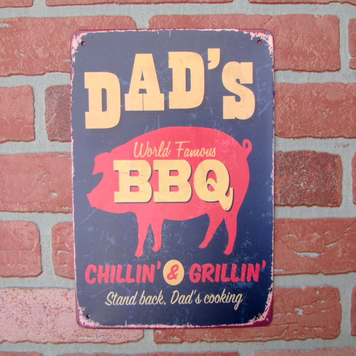 Funny Dad's BBQ Metal Sign Tin Man Cave Garage Bar Pub Grill Outdoor Wall Decor - Image 5