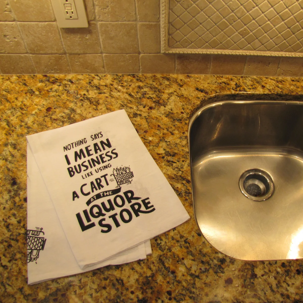 Funny Decorative Cloth Liquor Store Cart Shop Dish Dry Hand Towel Kitchen Decor - Image 7