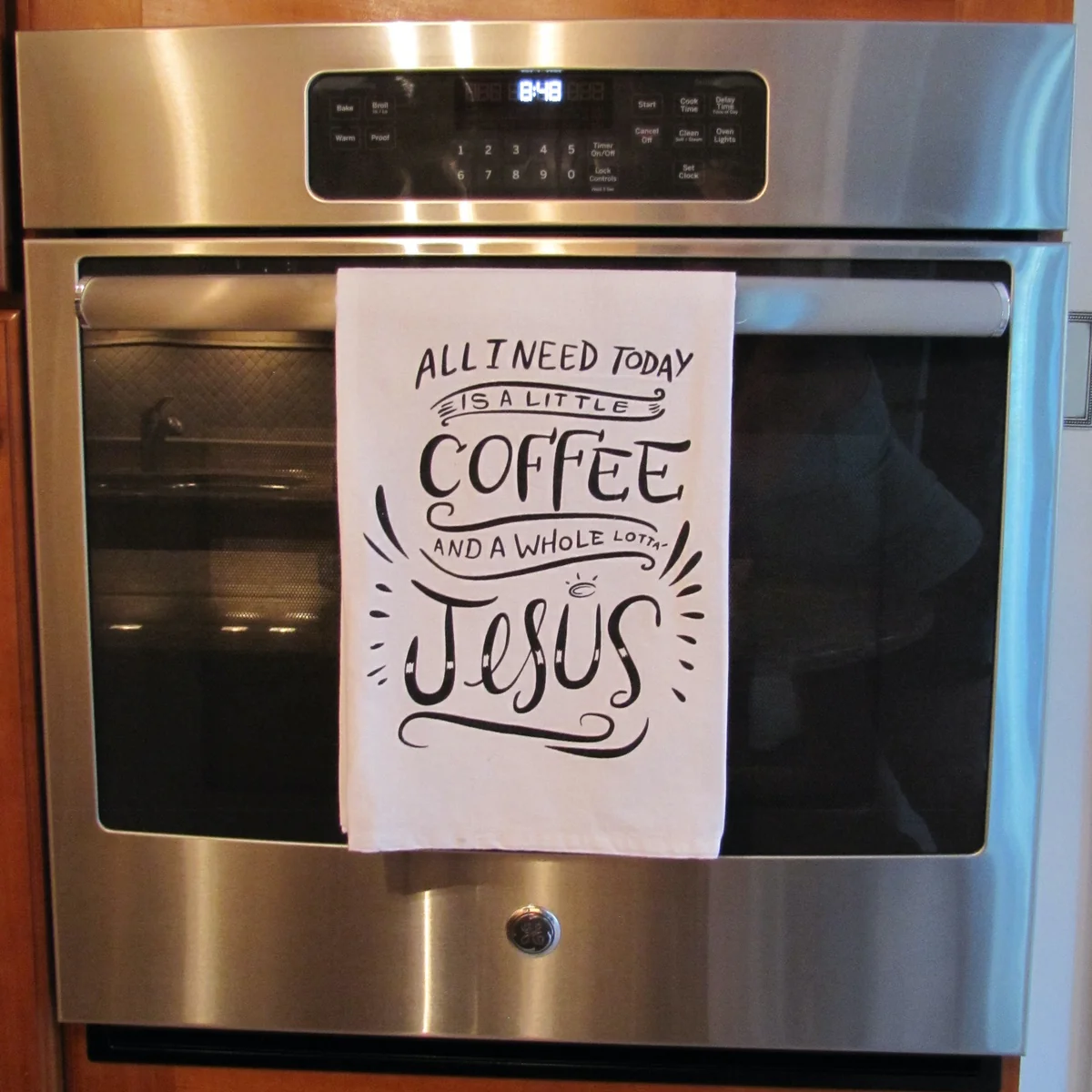 Funny Decorative Cloth Little Coffee Lot Jesus Dish Dry Hand Towel Kitchen Decor - Image 5