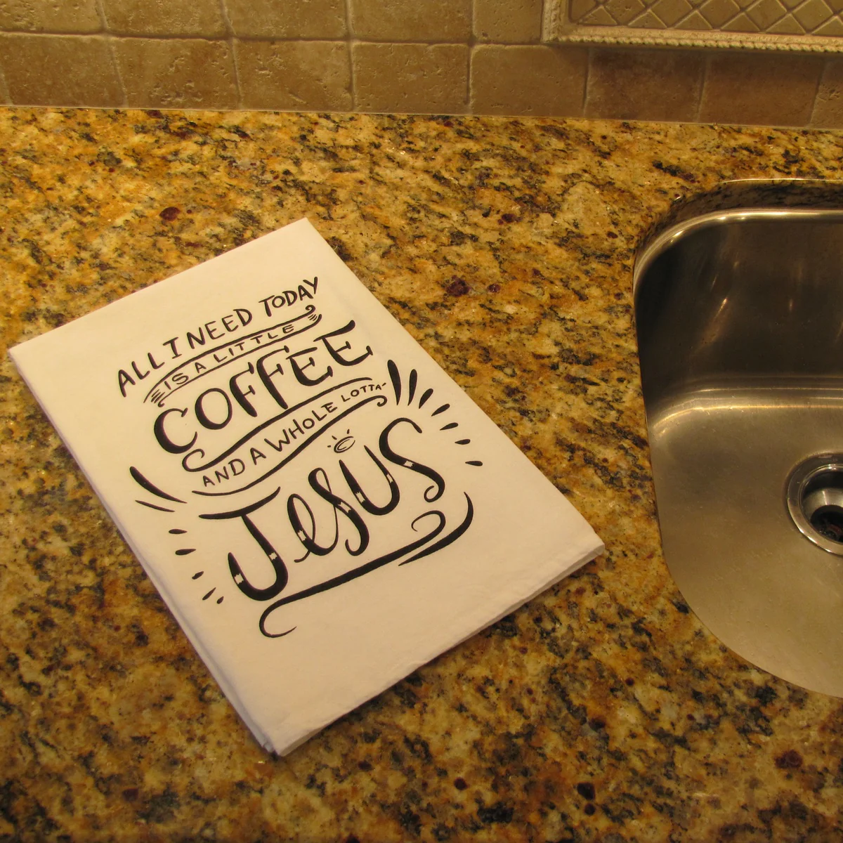 Funny Decorative Cloth Little Coffee Lot Jesus Dish Dry Hand Towel Kitchen Decor - Image 6