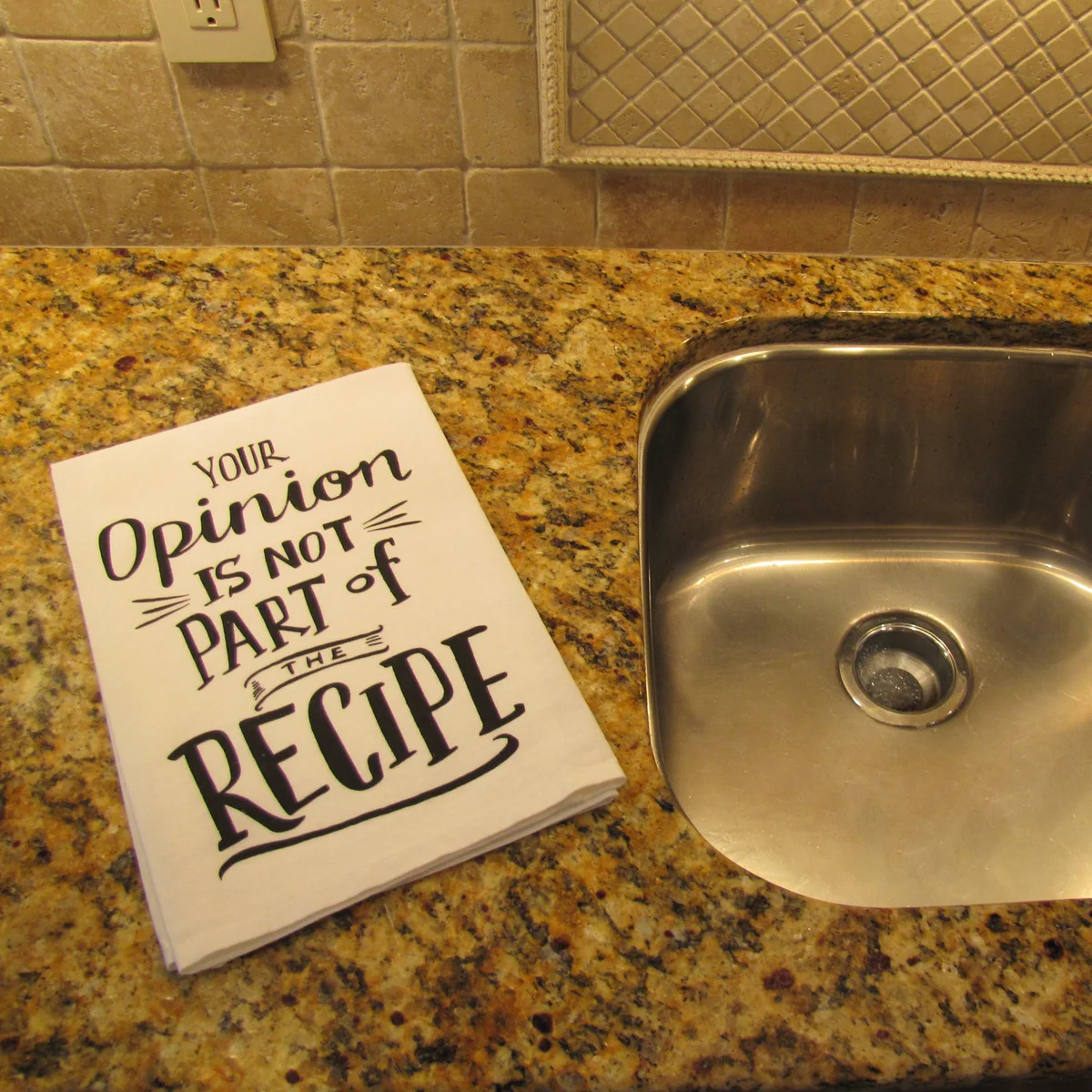 Funny Decorative Cloth Opinion Not Part Recipe Dish Hand Dry Towel Kitchen Decor - Image 6
