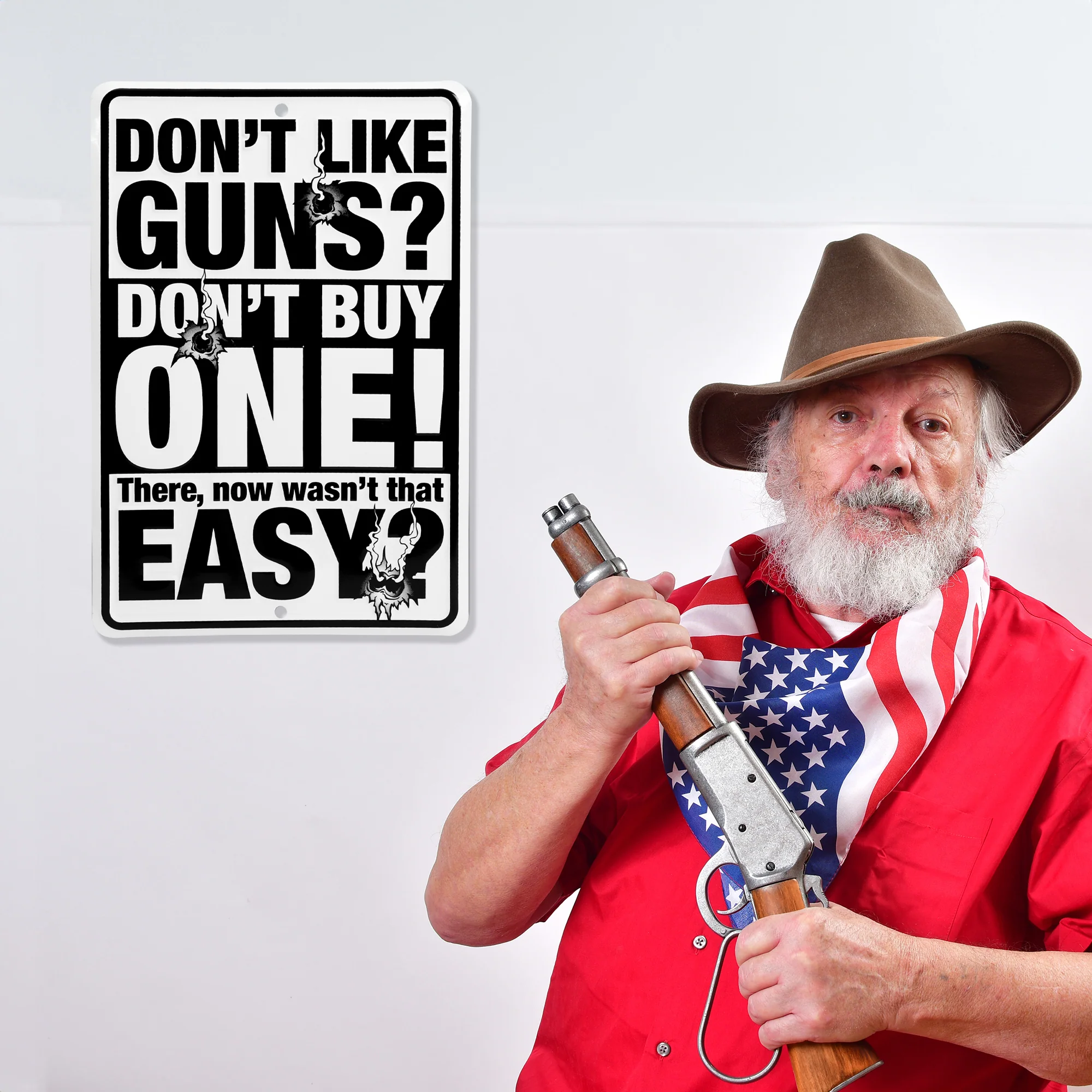 Metal Funny Dont Like Guns Don't Buy One Gun Sign for Garage Man Cave Room Decor - Image 6