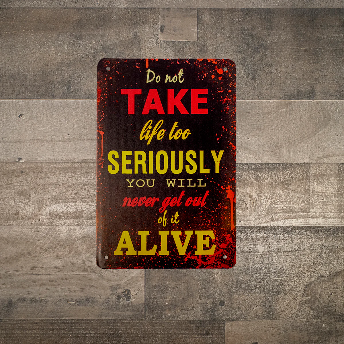 Funny Don't Take Life Seriously Novelty Tin Wall Sign Man Cave Garage Bar Decor - Image 3