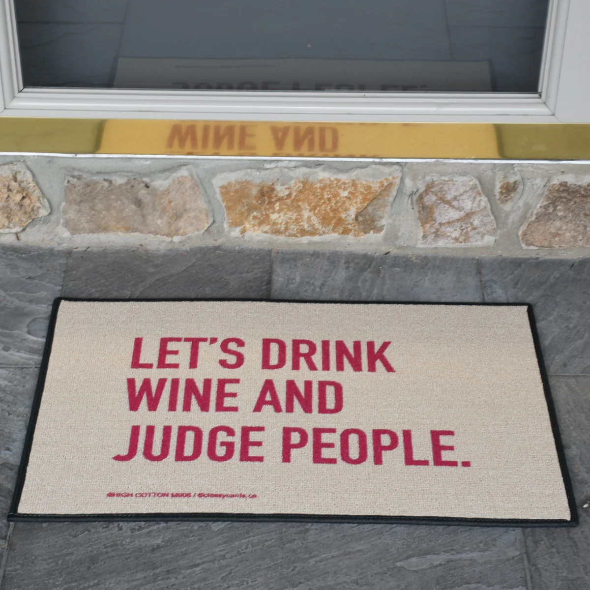 Funny Drink Wine Judge People Tan Welcome Doormat Outdoor Floor Rug Fun Door Mat - Image 3