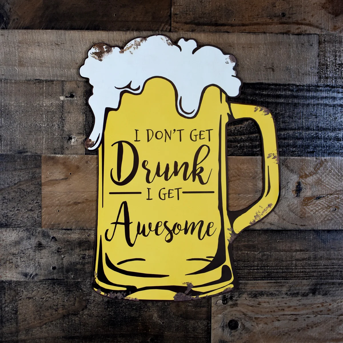Funny Frosty Beer Mug I Dont Get Drunk Awesome Sign Man Cave Home Bar Wall Decor - Image 4