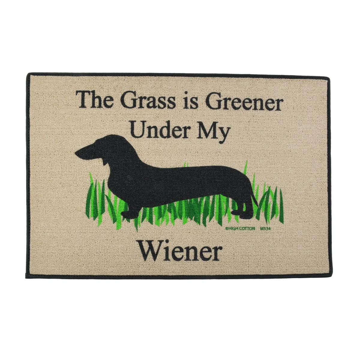 Funny Grass Greener Dachshund Tan Welcome Doormat Floor Rug Dog Outdoor Door Mat