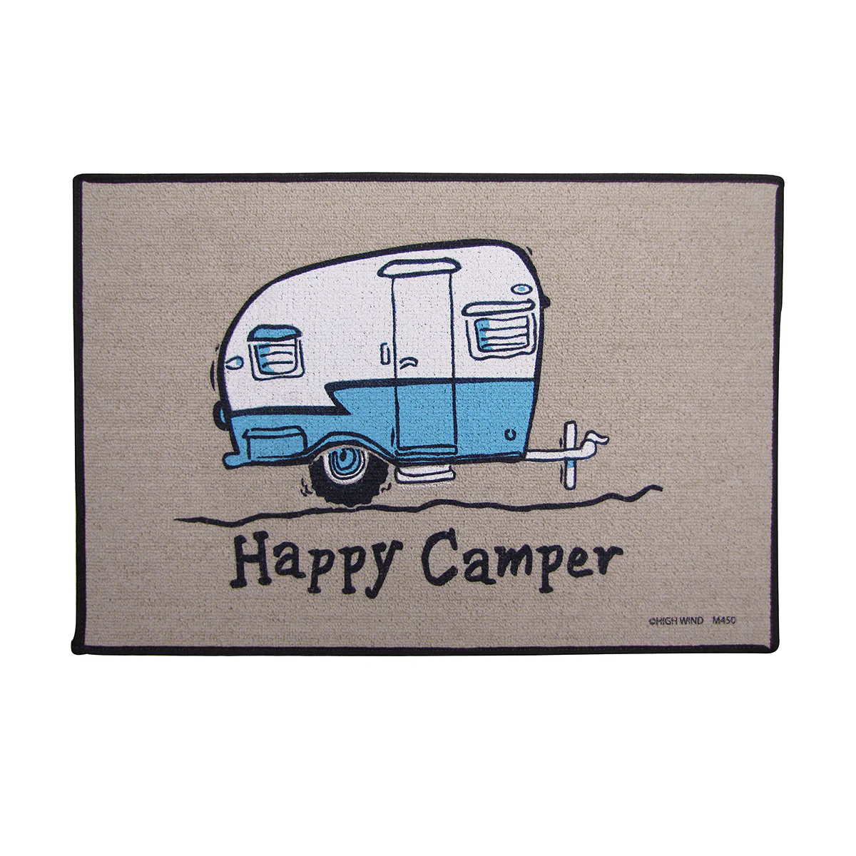 Funny Happy Camper Tan Outdoor Welcome Doormat Novelty Floor Rug Front Door Mat