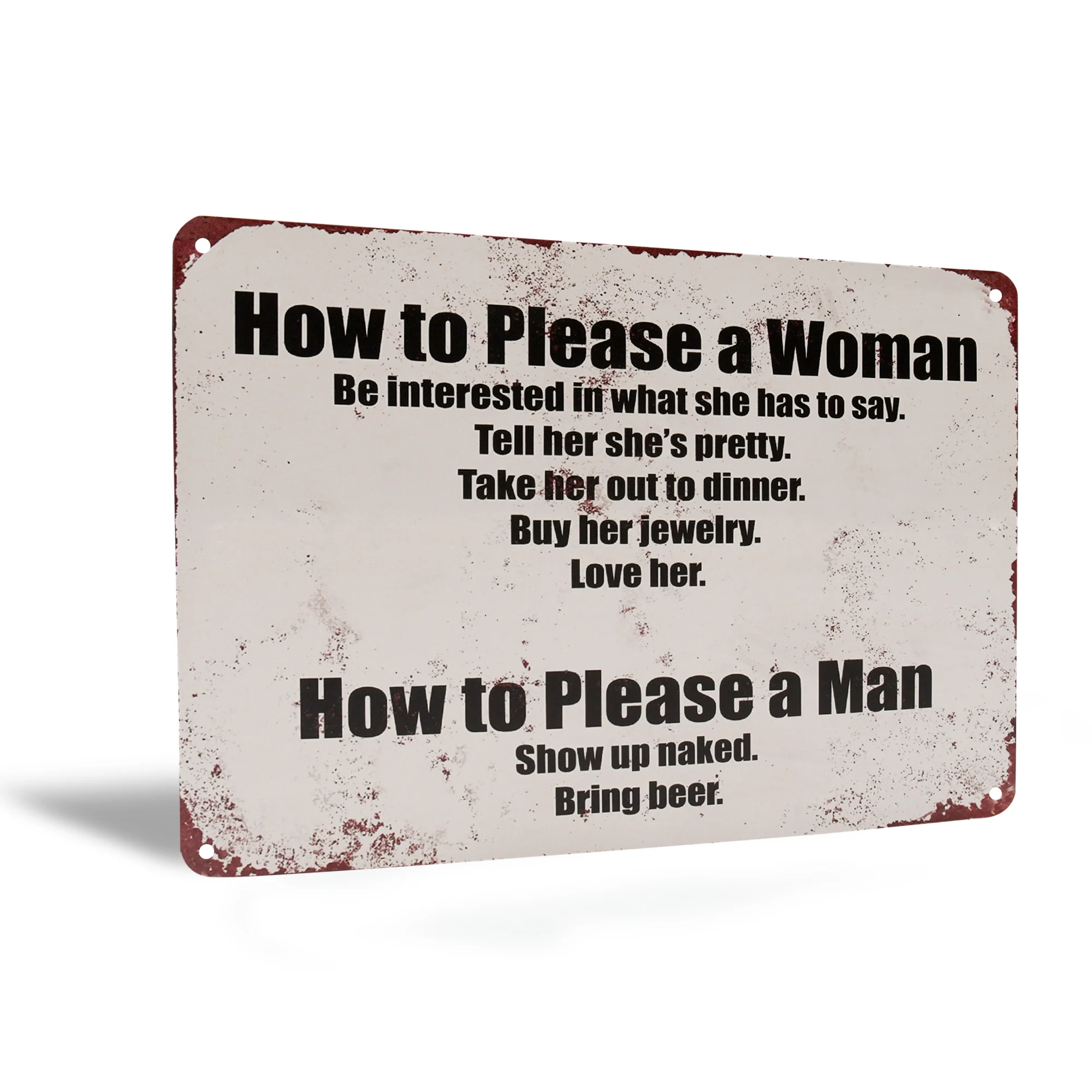 Vintage Funny How Please A Women Metal Sign Man Cave Garage Wall Bar Room Decor