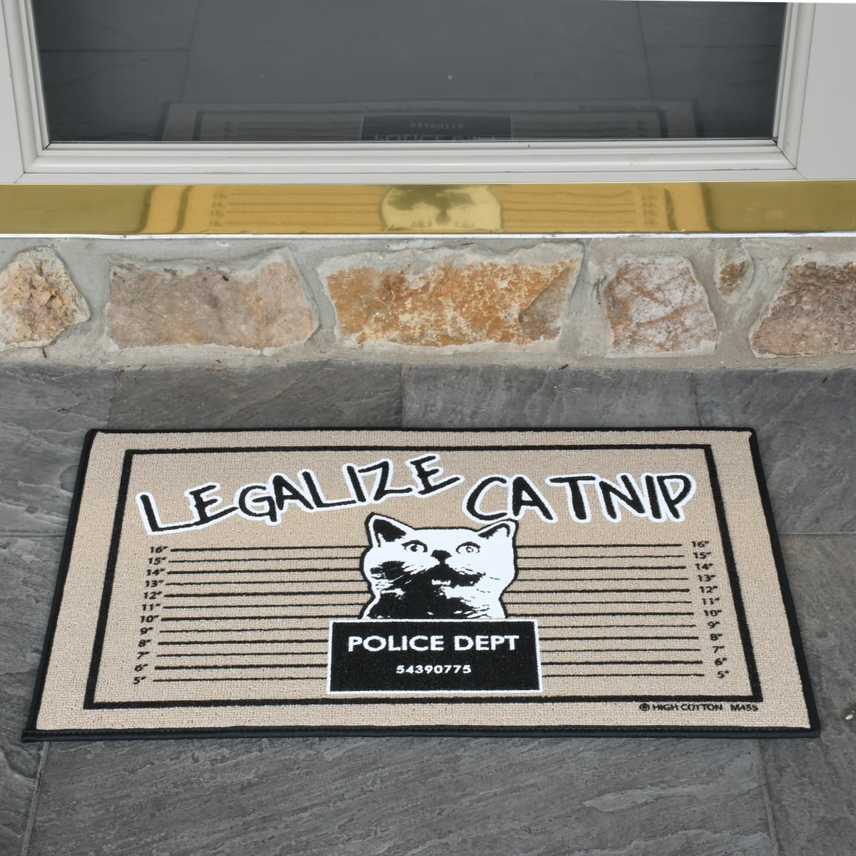 Funny Legalize Catnip Tan Welcome Doormat Outdoor Floor Rug Cat Novelty Door Mat - Image 5