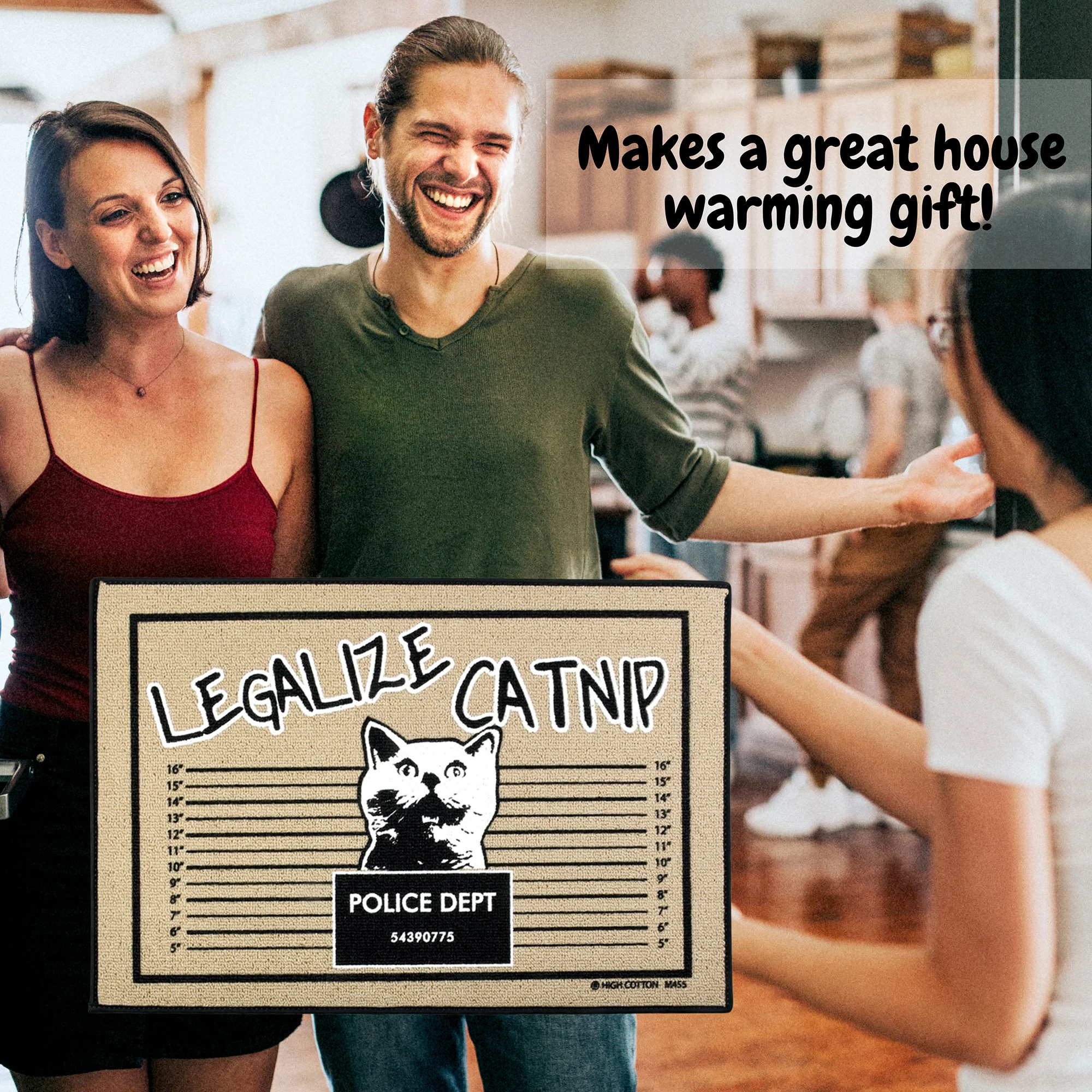 Funny Legalize Catnip Tan Welcome Doormat Outdoor Floor Rug Cat Novelty Door Mat - Image 6