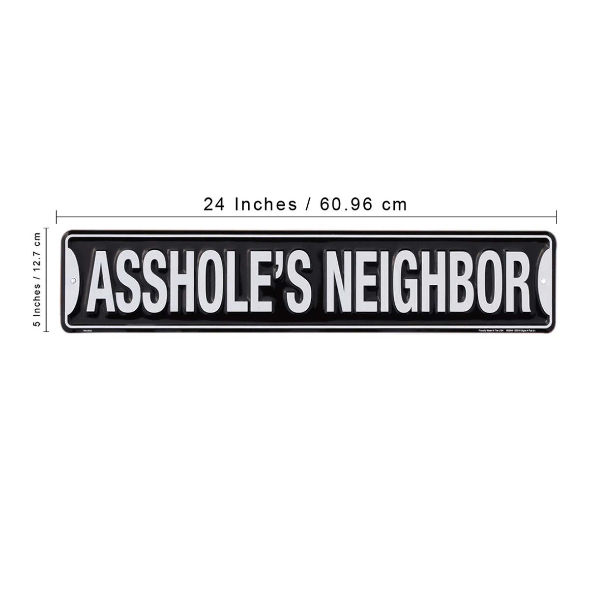 Funny Metal Assholes Neighbor Street Road Sign Tin Garage Man Cave Wall Decor - Image 3
