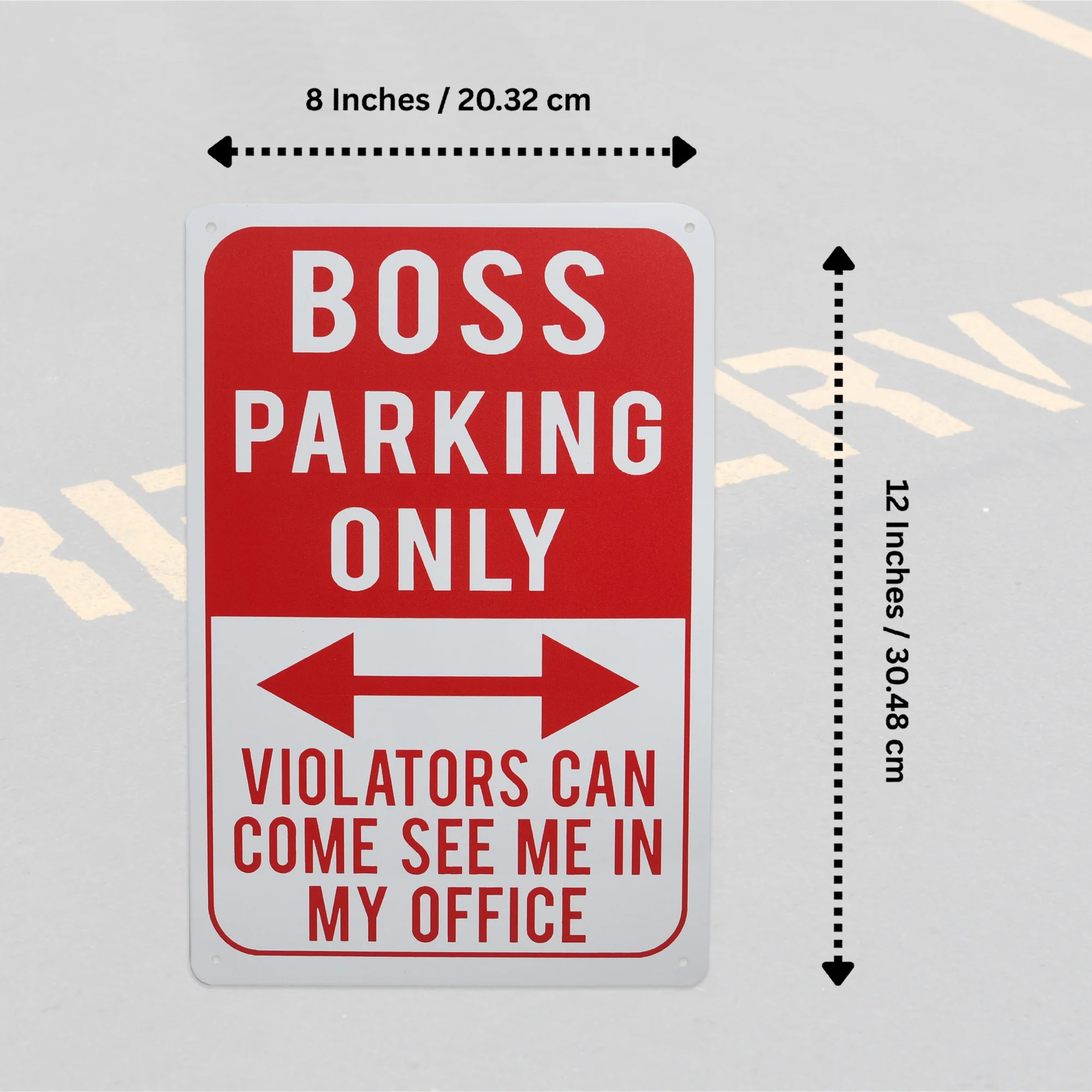 Metal Boss Parking Only Sign Yard Sign, Office Wall Decor Funny Gifts for Boss - Image 5