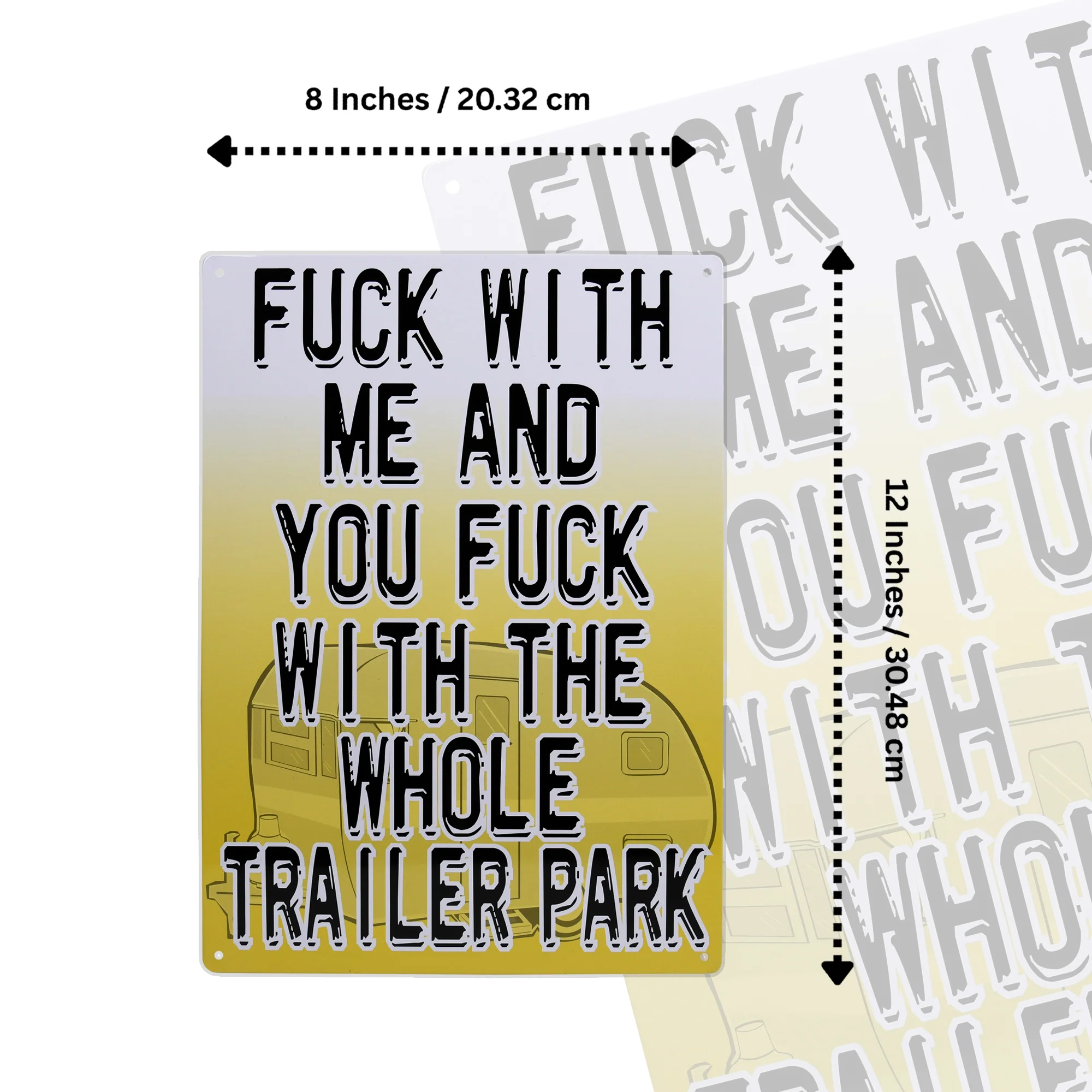 Metal Trailer Park Porch Sign Funny Metal Wall Art for Yard, Outdoor Wall Decor - Image 5