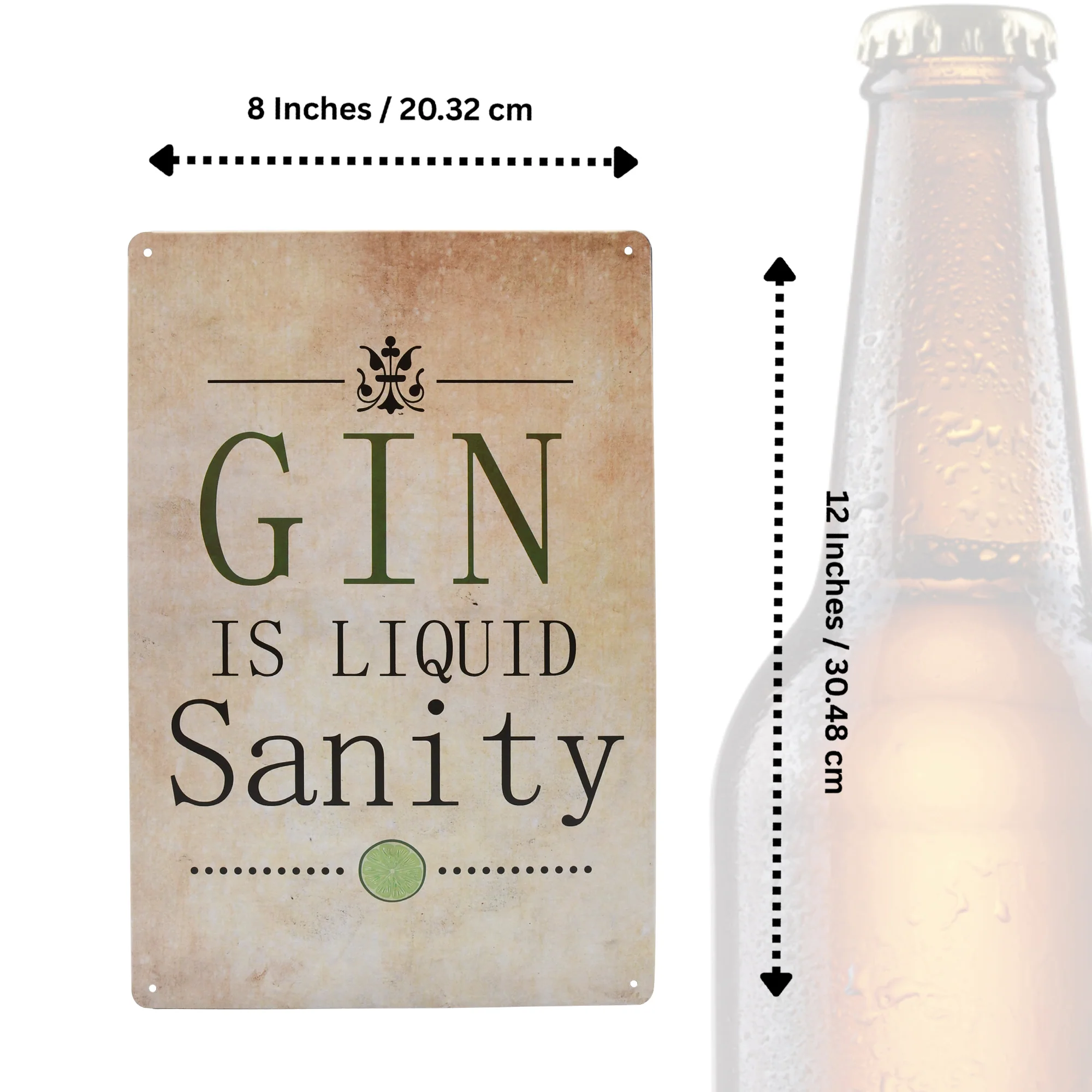 Funny Metal Gin Liquid Sanity Sign Man Cave Home Bar Accessories Tin Wall Decor - Image 5